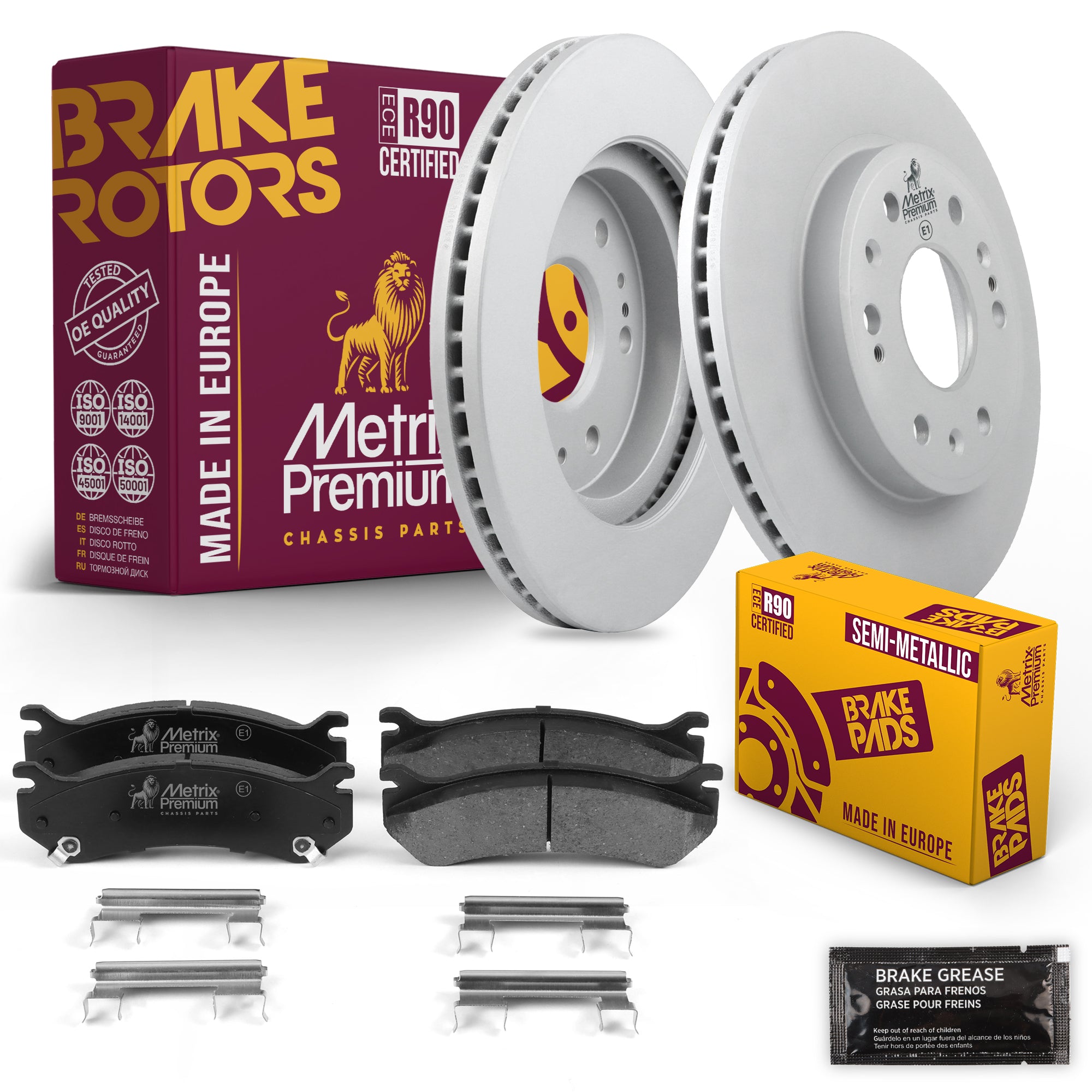 Metrix Premium Chassis Parts Front Brake Kit 91662MT OEM fit auto parts