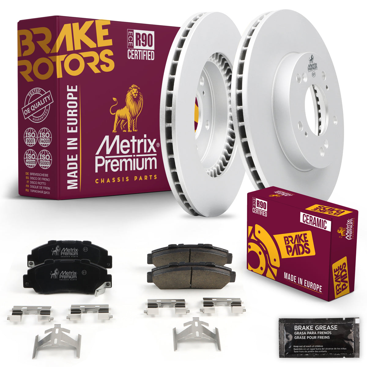 Metrix Premium Chassis Parts Front Brake Kit 91666MT OEM fit auto parts