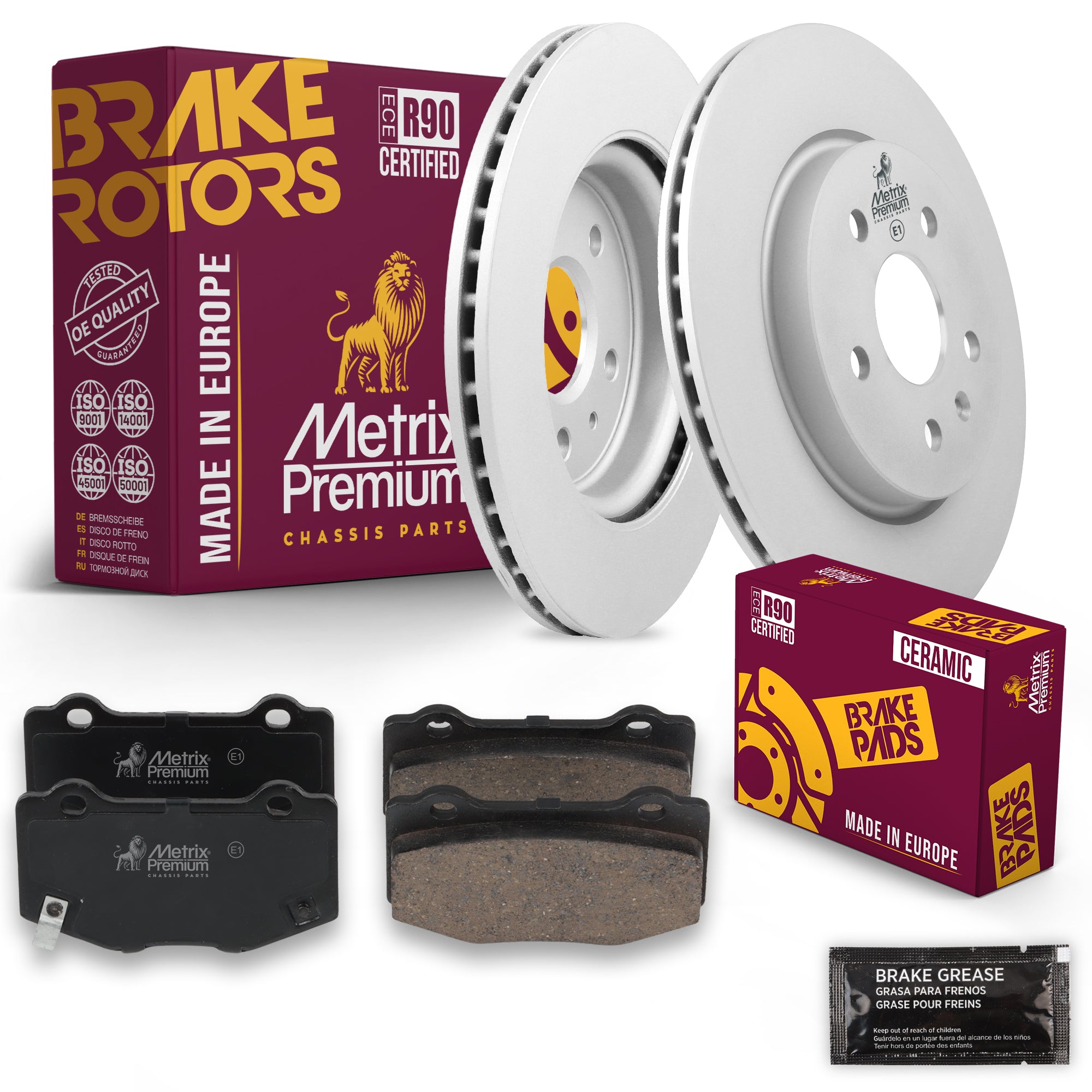 Metrix Premium Chassis Parts Rear Brake Kit 91676MT OEM fit auto parts