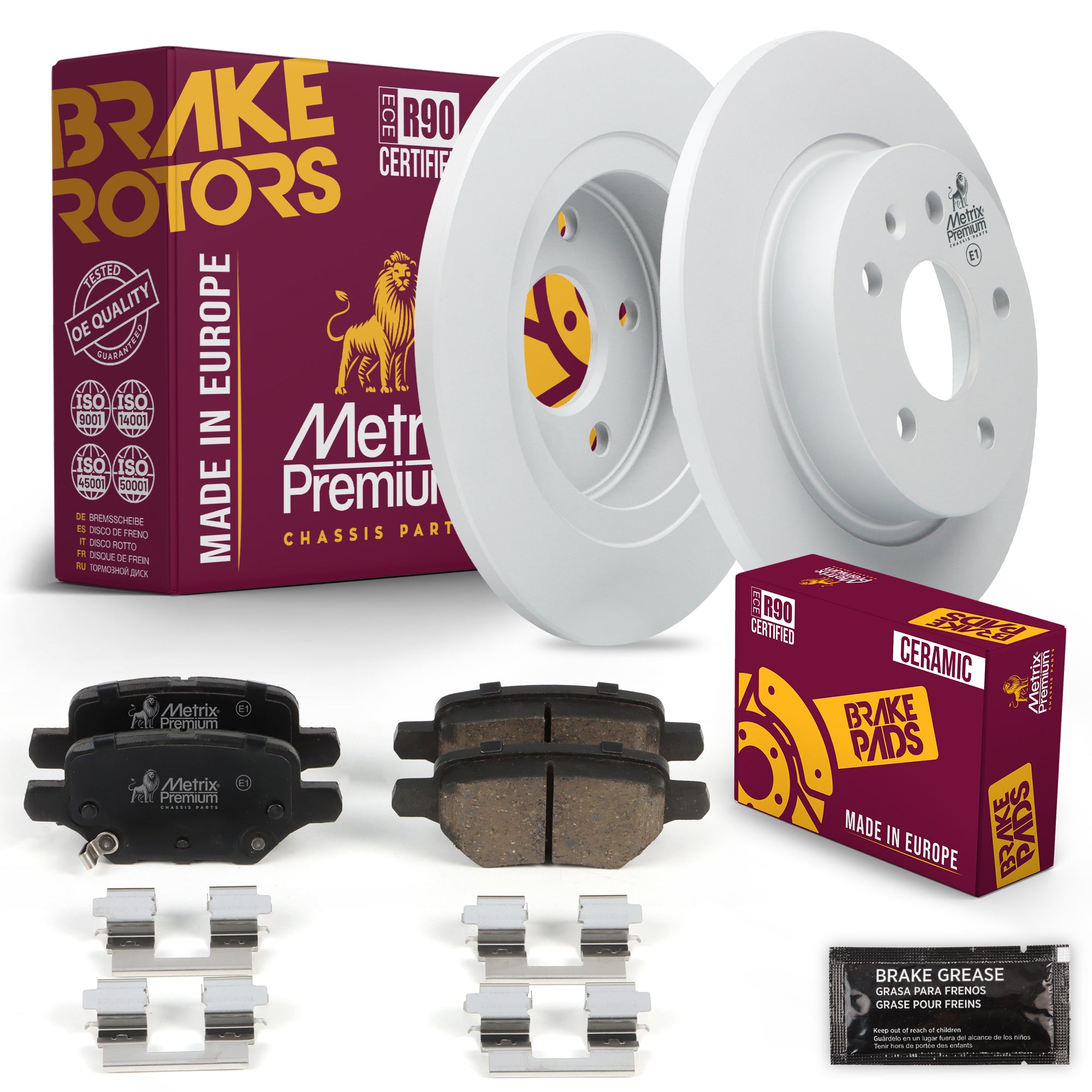 Metrix Premium Chassis Parts Rear Brake Kit 91680MT OEM fit auto parts