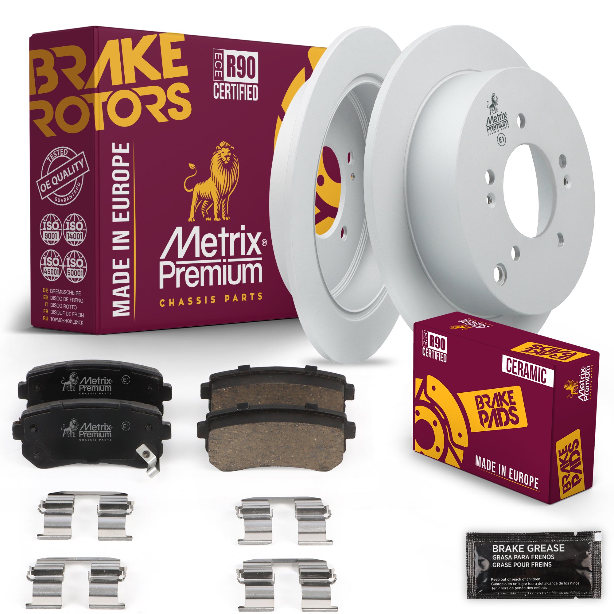 Metrix Premium Chassis Parts Rear Brake Kit 91684MT OEM fit auto parts