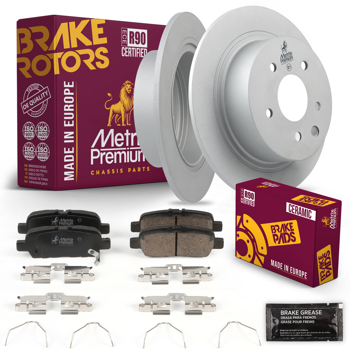 Metrix Premium Chassis Parts Rear Brake Kit 91686MT OEM fit auto parts