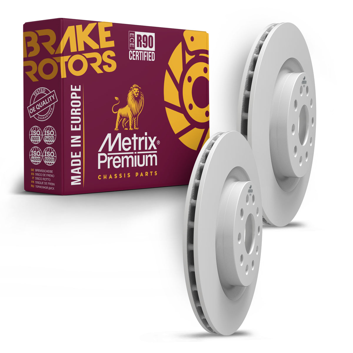 Metrix Premium Chassis Parts Rear Disc Brake Rotor Kit 91691MT OEM fit auto parts