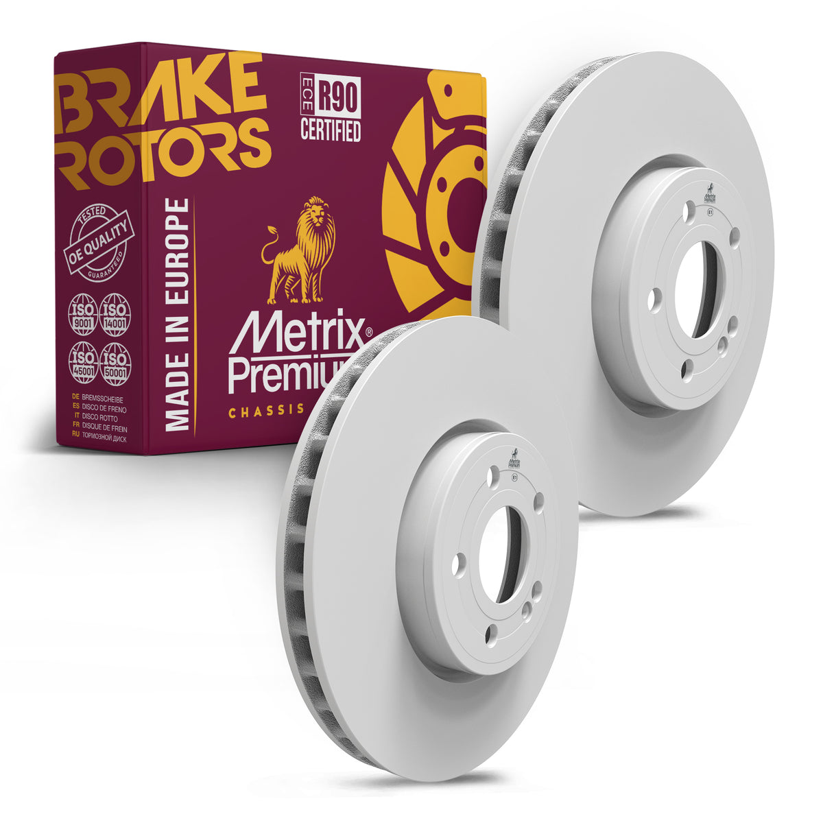 Metrix Premium Chassis Parts 2 PC Front Disc Brake Rotor Kit 91733MT OEM fit auto parts