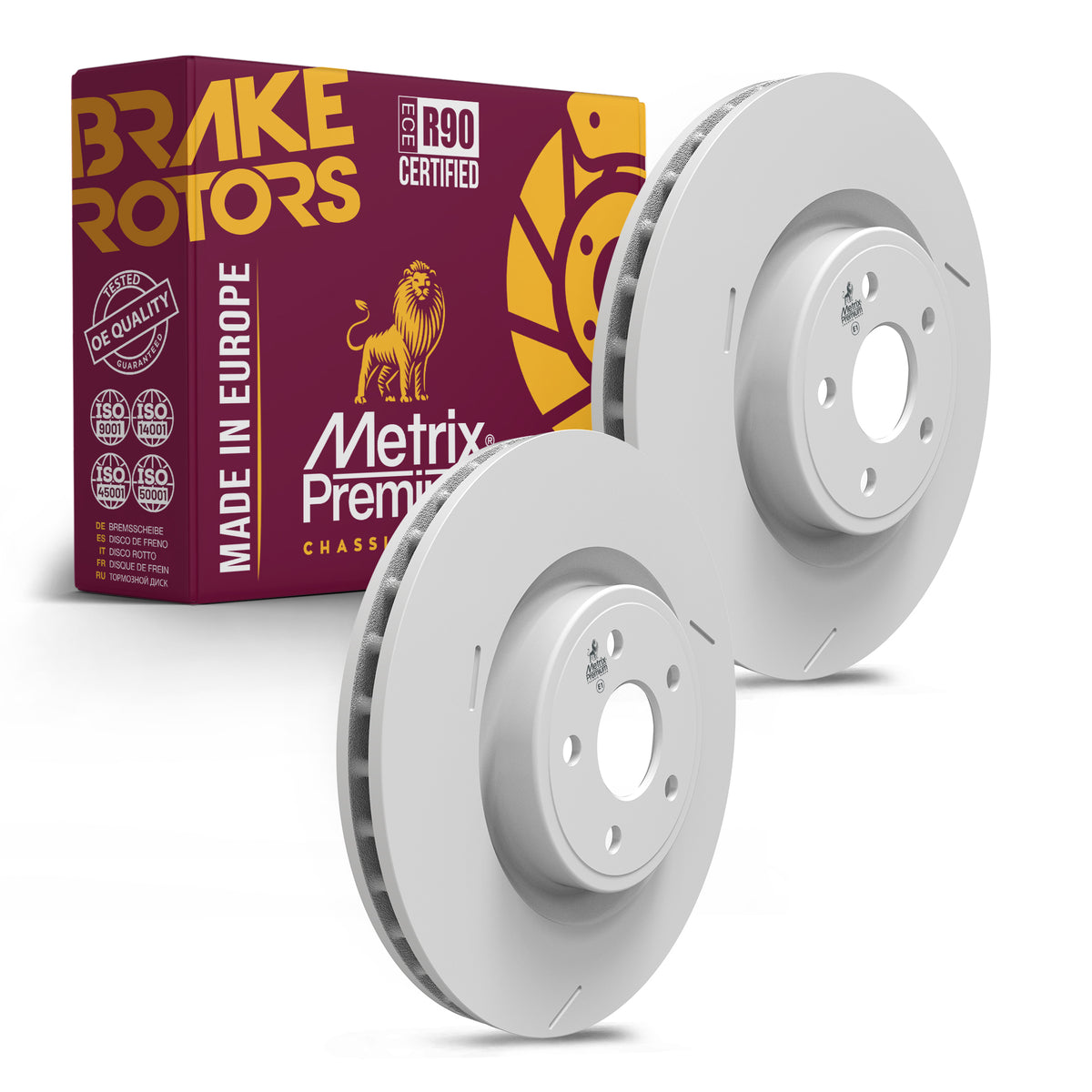 Metrix Premium Chassis Parts 2 PC Front Disc Brake Rotor Kit 91747MT OEM fit auto parts