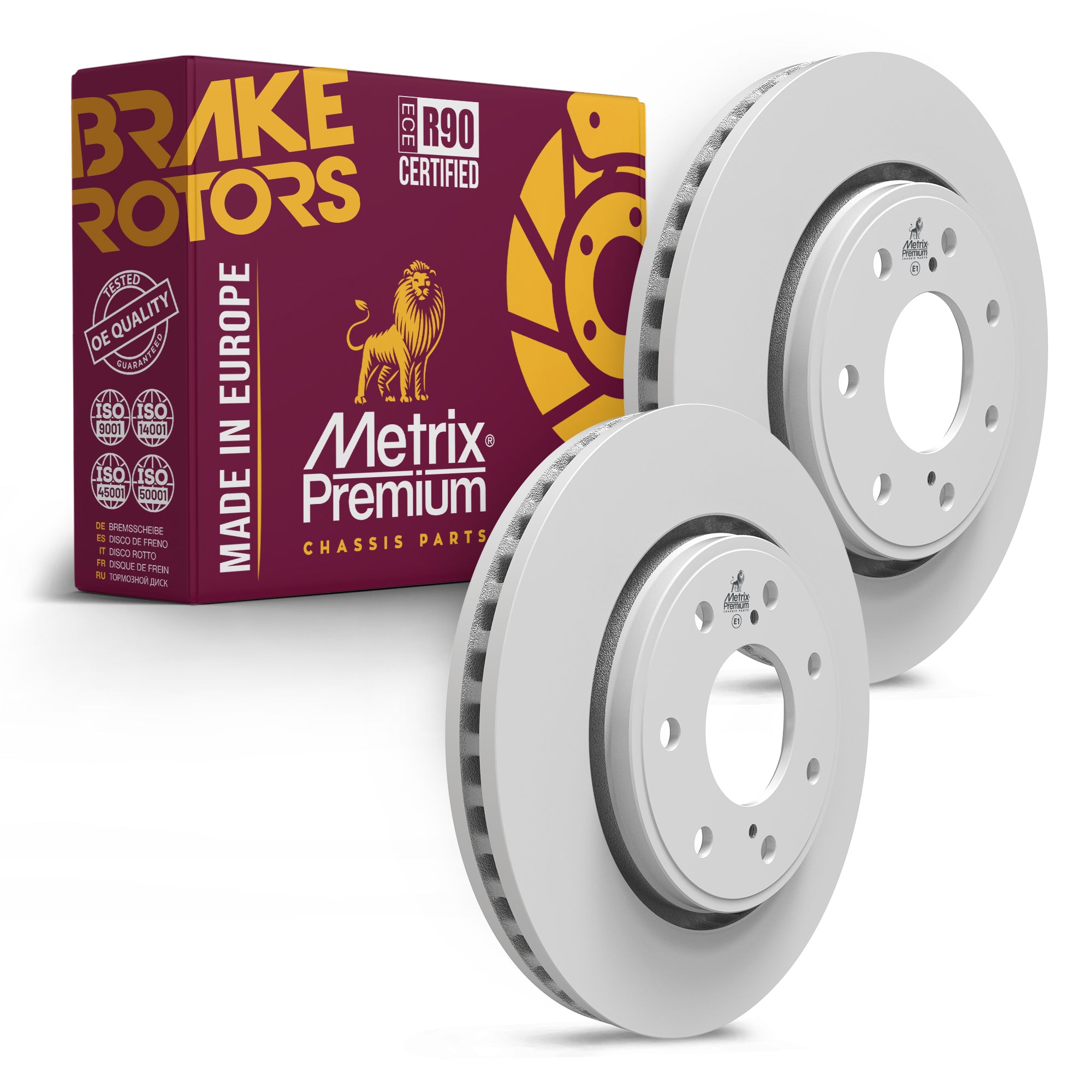 Metrix Premium Chassis Parts 2 PC Front Disc Brake Rotor Kit 91749MT OEM fit auto parts