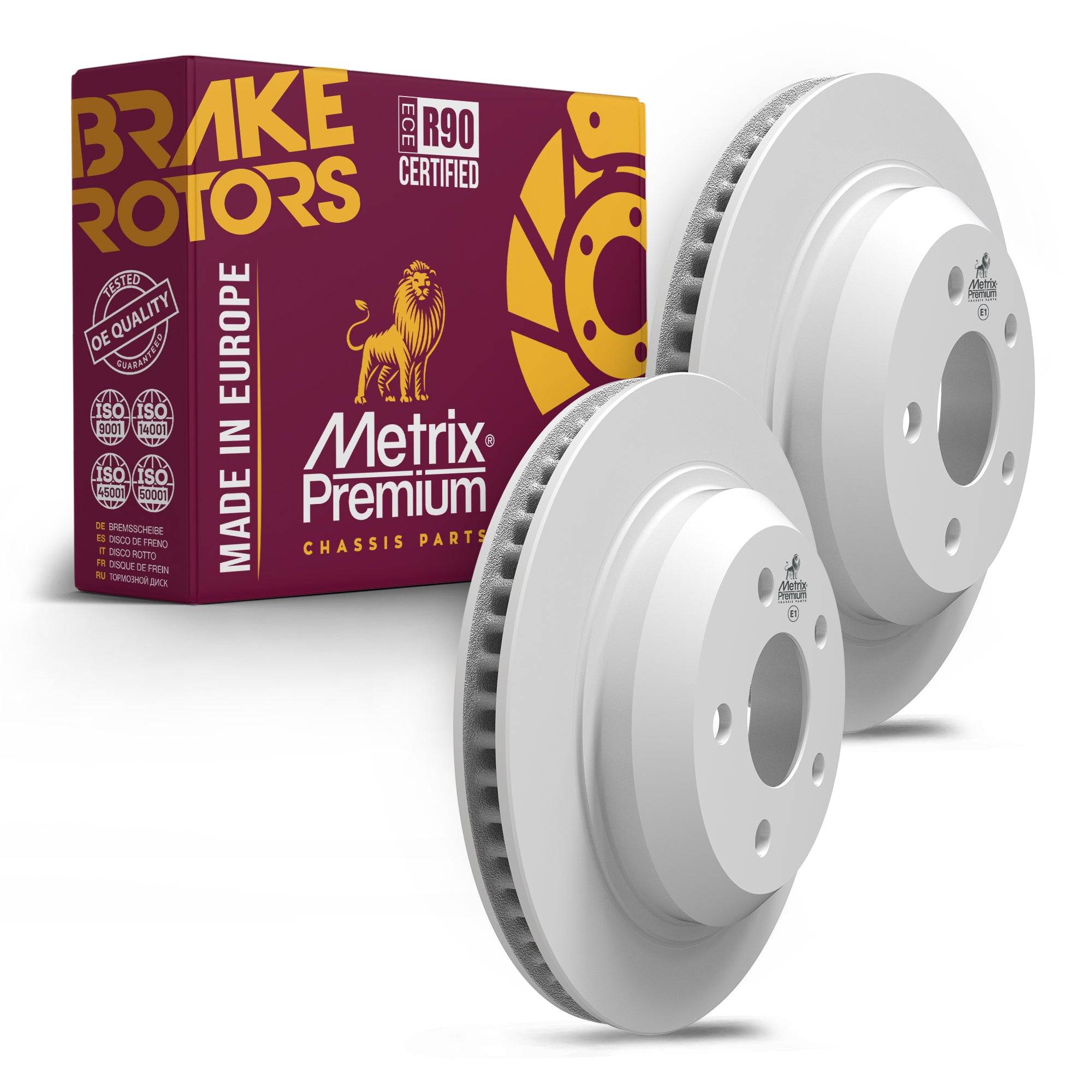 Metrix Premium Chassis Parts Rear Disc Brake Rotor Kit 91753MT OEM fit auto parts