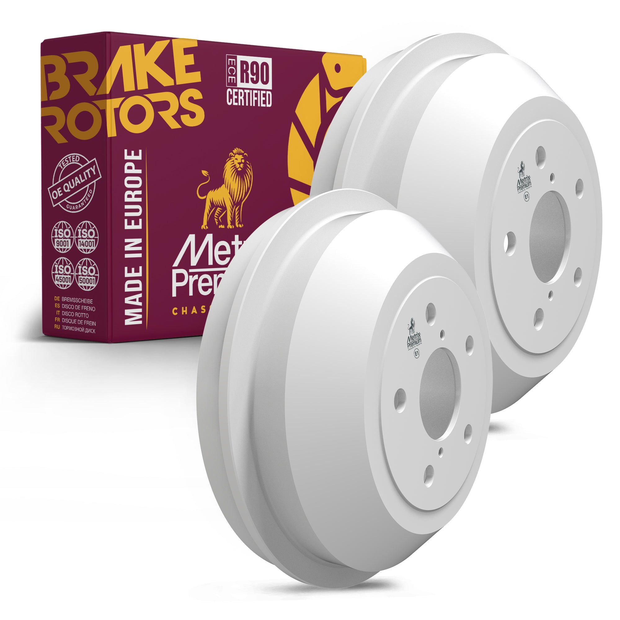 Metrix Premium Chassis Parts 2 PC Rear Disc Brake Rotor Kit 91801MT OEM fit auto parts