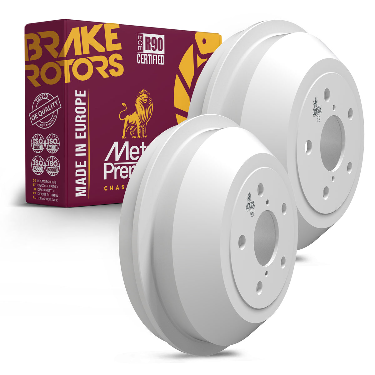 Metrix Premium Chassis Parts 2 PC Rear Disc Brake Rotor Kit 91801MT OEM fit auto parts