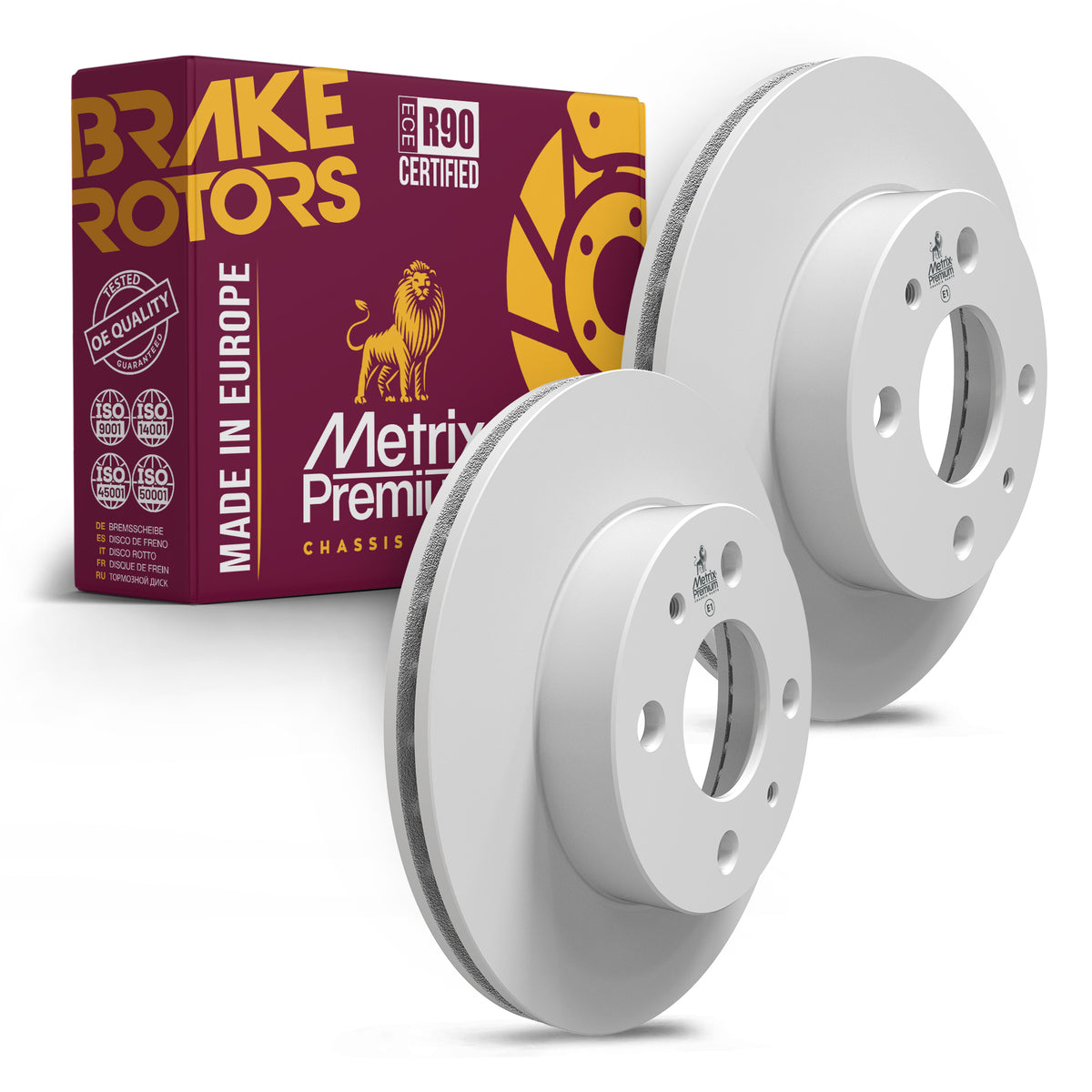 Metrix Premium Chassis Parts 2 PC Front Disc Brake Rotor Kit 91812MT OEM fit auto parts
