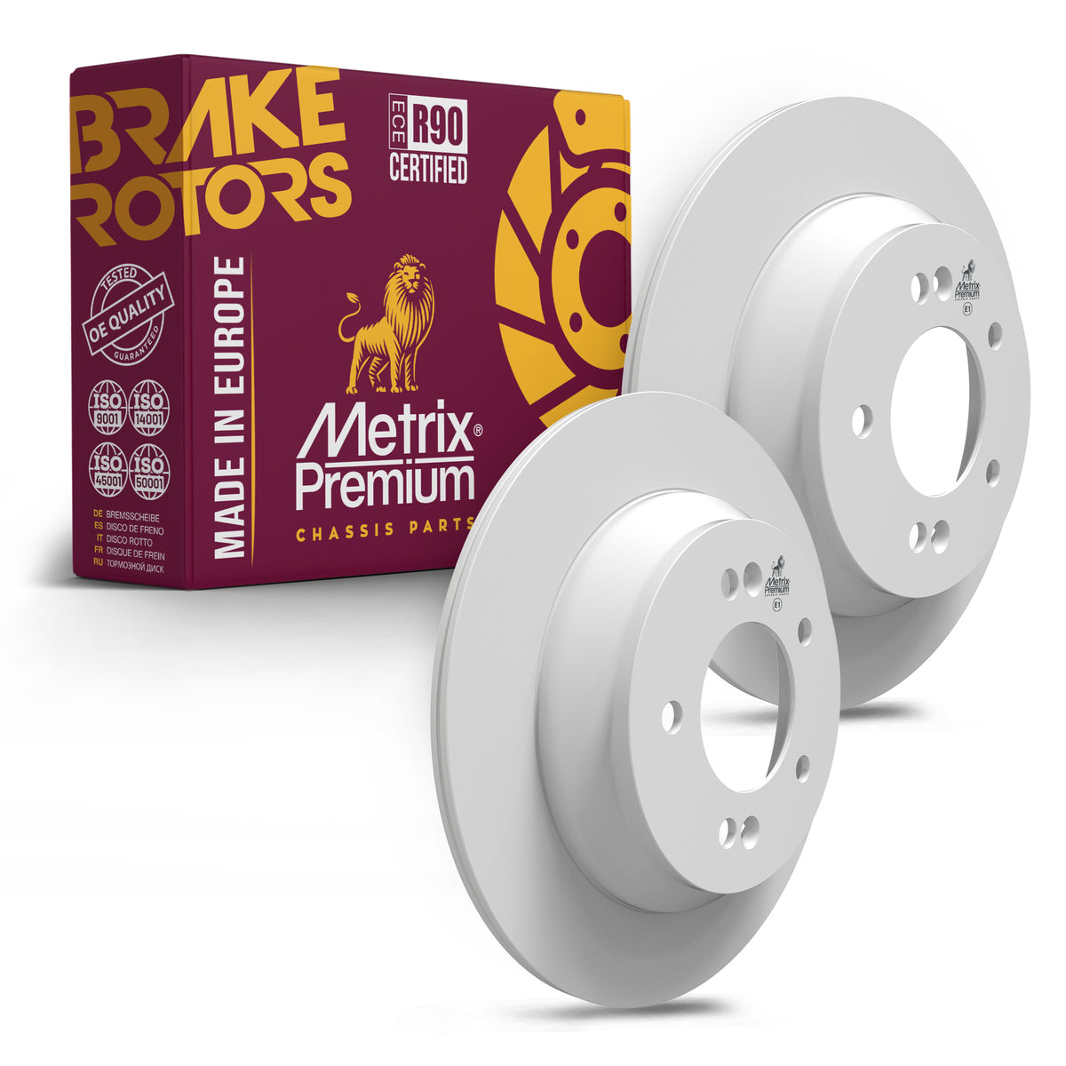 Metrix Premium Chassis Parts 2 PC Rear Disc Brake Rotor Kit 91828MT OEM fit auto parts