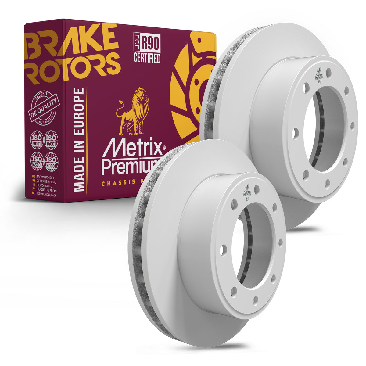 Metrix Premium Chassis Parts 2 PC Front Disc Brake Rotor Kit 91958MT OEM fit auto parts