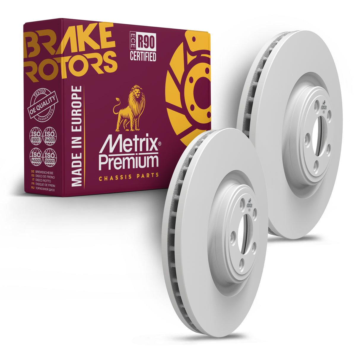 Metrix Premium Chassis Parts Front Disc Brake Rotor Kit 91977MT OEM fit auto parts