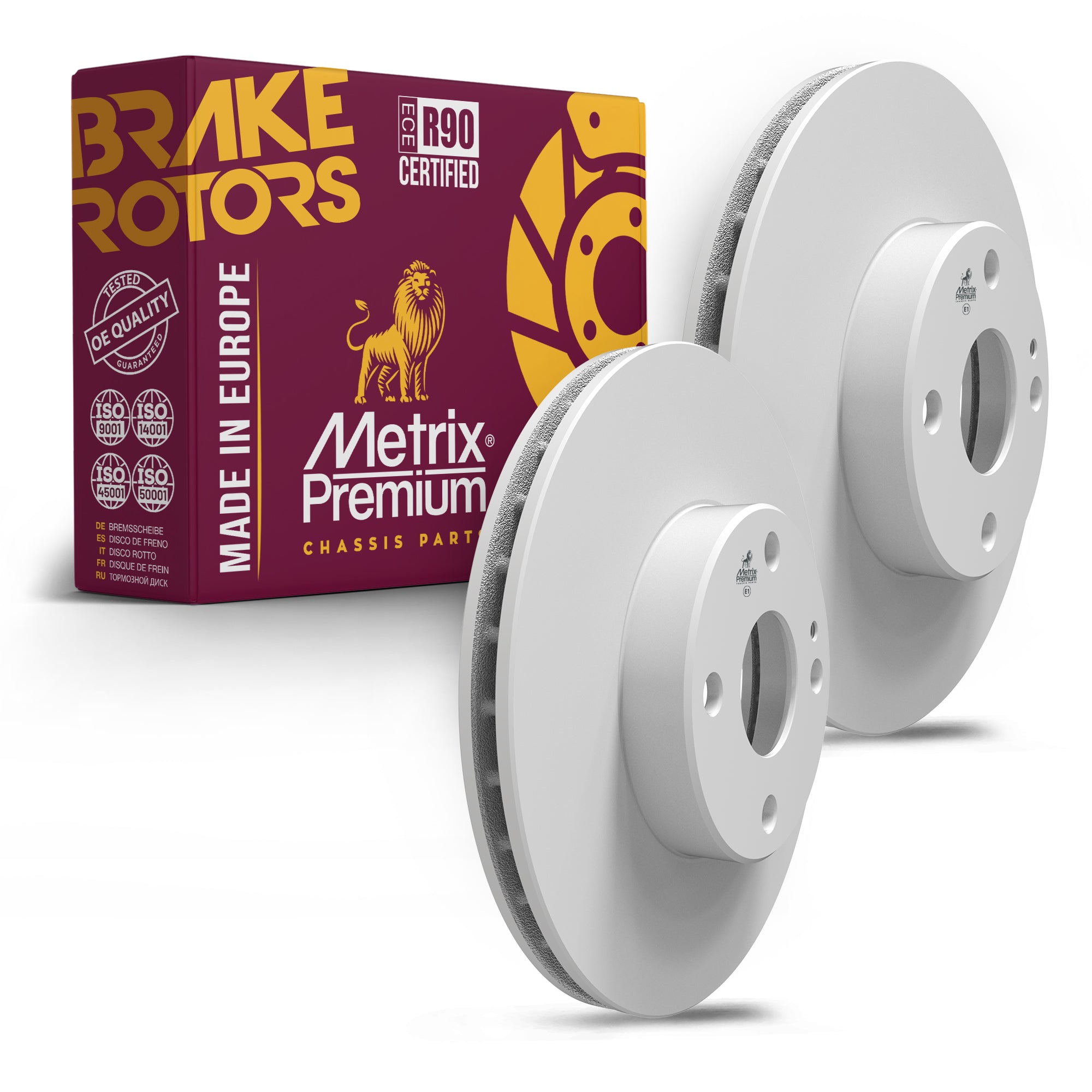 Metrix Premium Chassis Parts Front Disc Brake Rotor Kit 92001MT OEM fit auto parts
