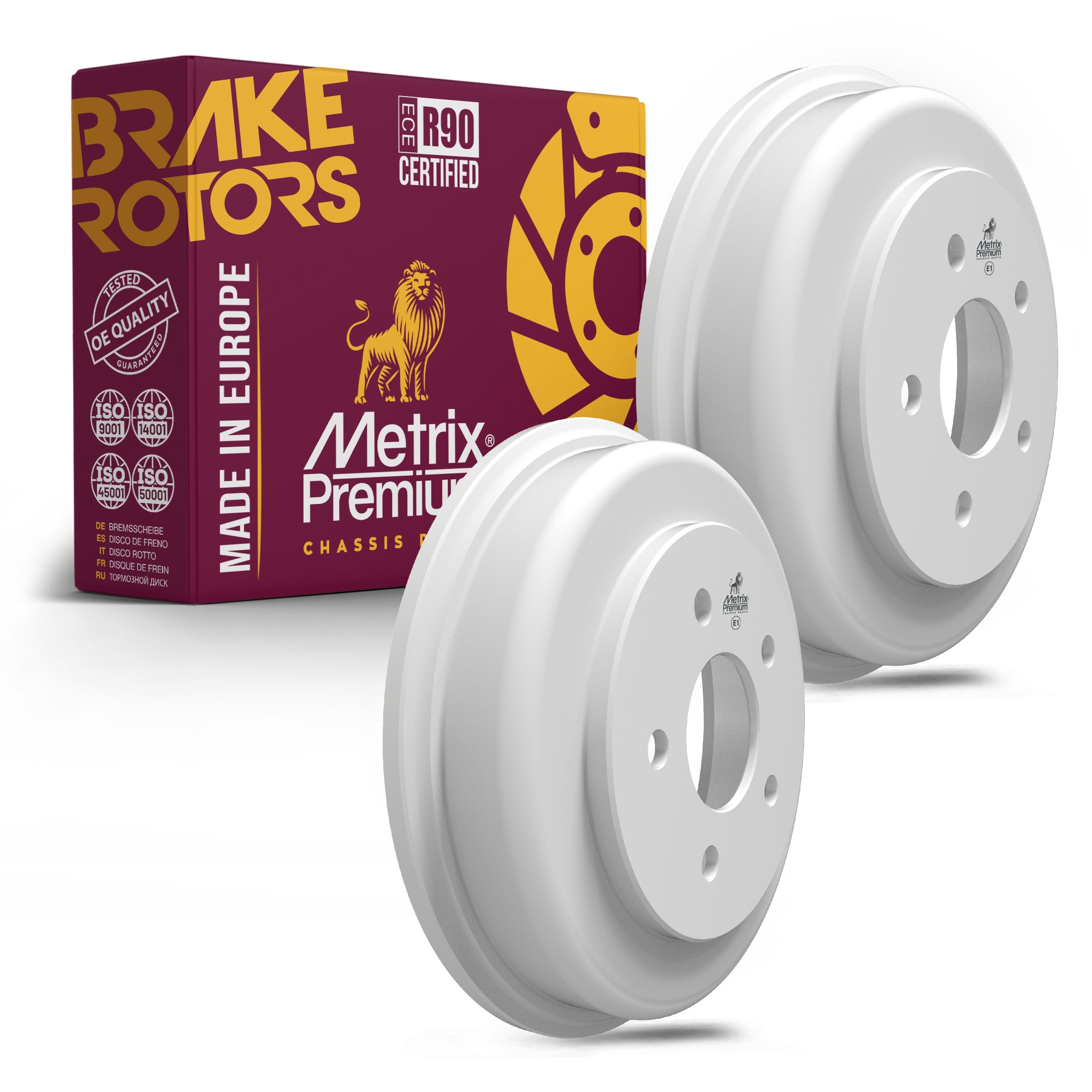 Metrix Premium Chassis Parts Rear Brake Drum Set 92019MT OEM fit auto parts