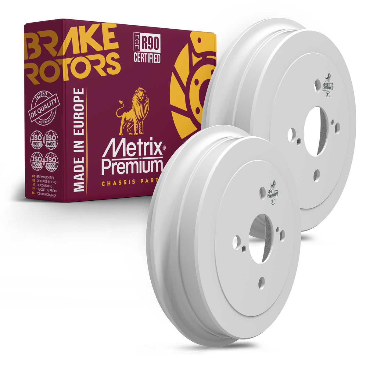 Metrix Premium Chassis Parts 2 PC Rear Brake Drum Set 92022MT OEM fit auto parts