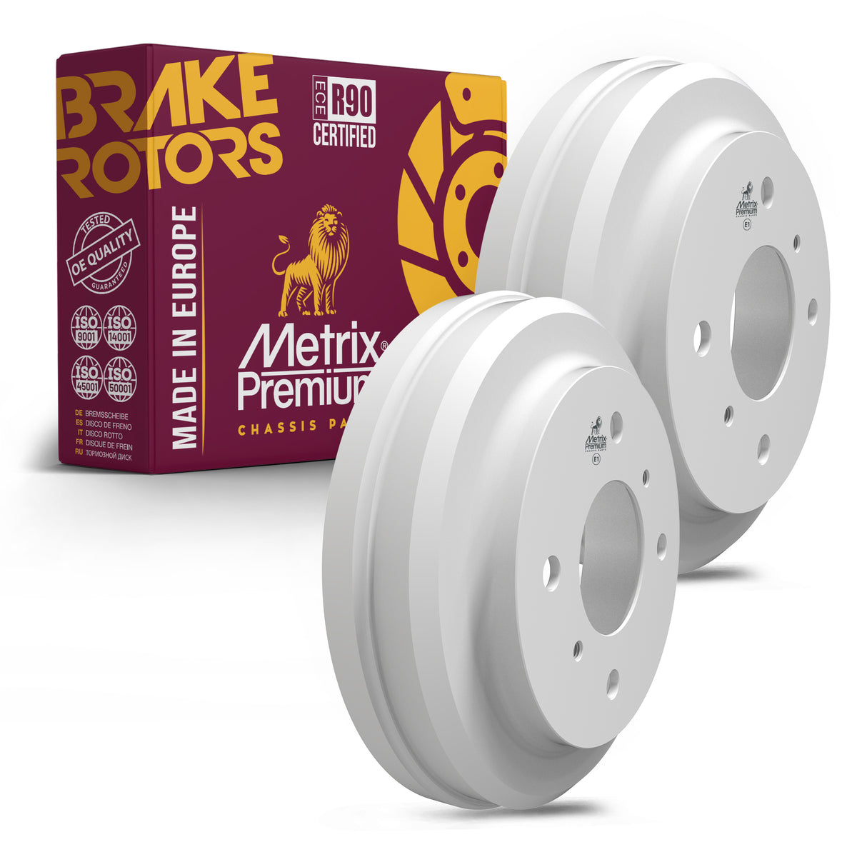 Metrix Premium Chassis Parts Rear Brake Drum Set 92027MT OEM fit auto parts