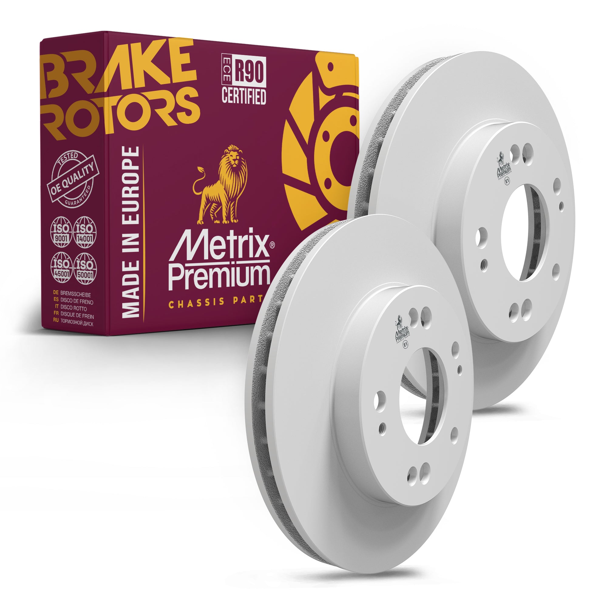 Metrix Premium Chassis Parts Front Disc Brake Rotor Kit 92077MT OEM fit auto parts