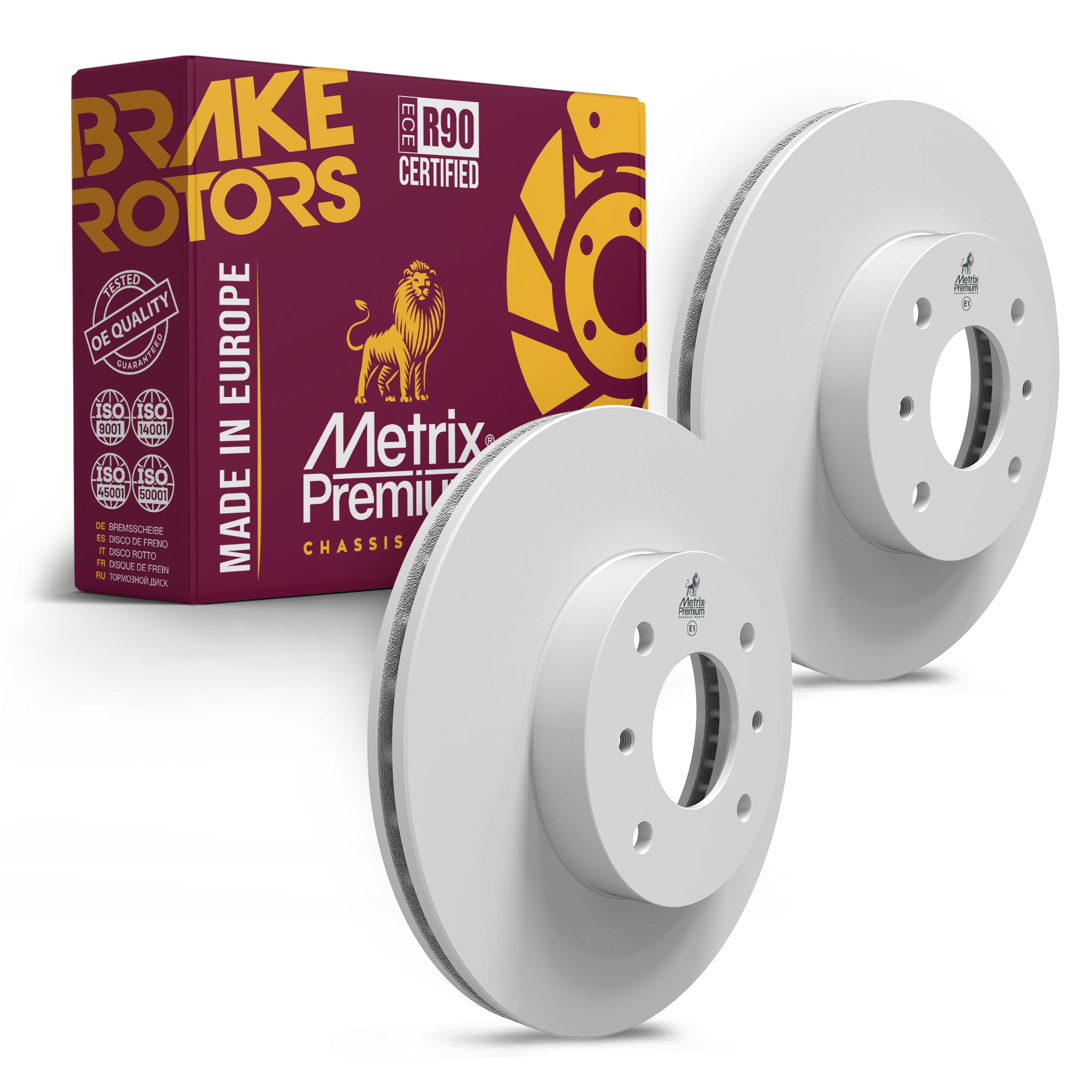 Metrix Premium Chassis Parts 2 PC Front Disc Brake Rotor Kit 92126MT OEM fit auto parts