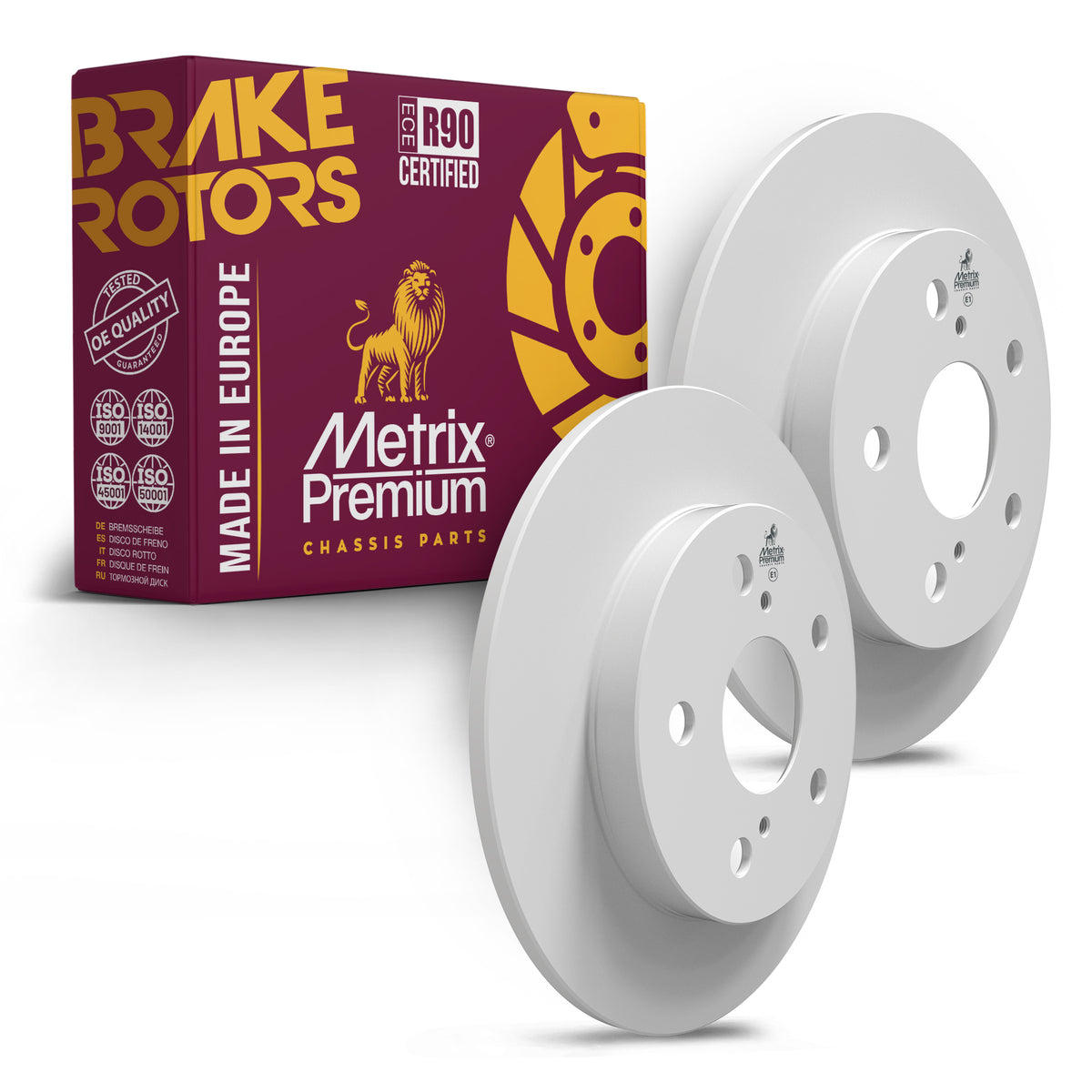 Metrix Premium Chassis Parts 2 PC Rear Disc Brake Rotor Kit 92133MT OEM fit auto parts