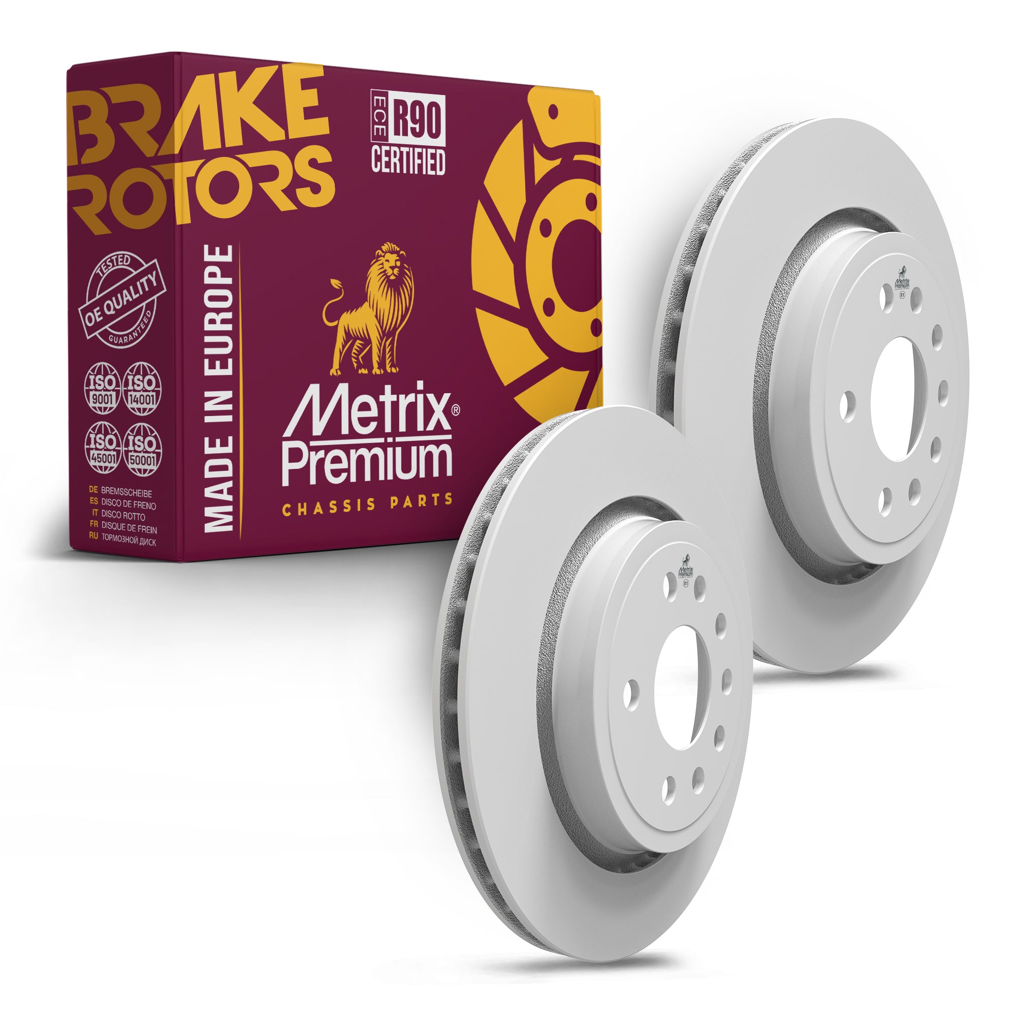 Metrix Premium Chassis Parts Rear Disc Brake Rotor Kit 92142MT OEM fit auto parts