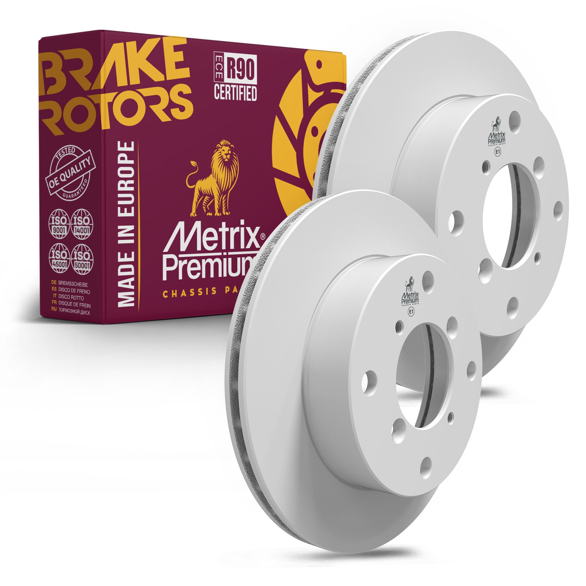 Metrix Premium Chassis Parts 2 PC Front Disc Brake Rotor Kit 92144MT OEM fit auto parts