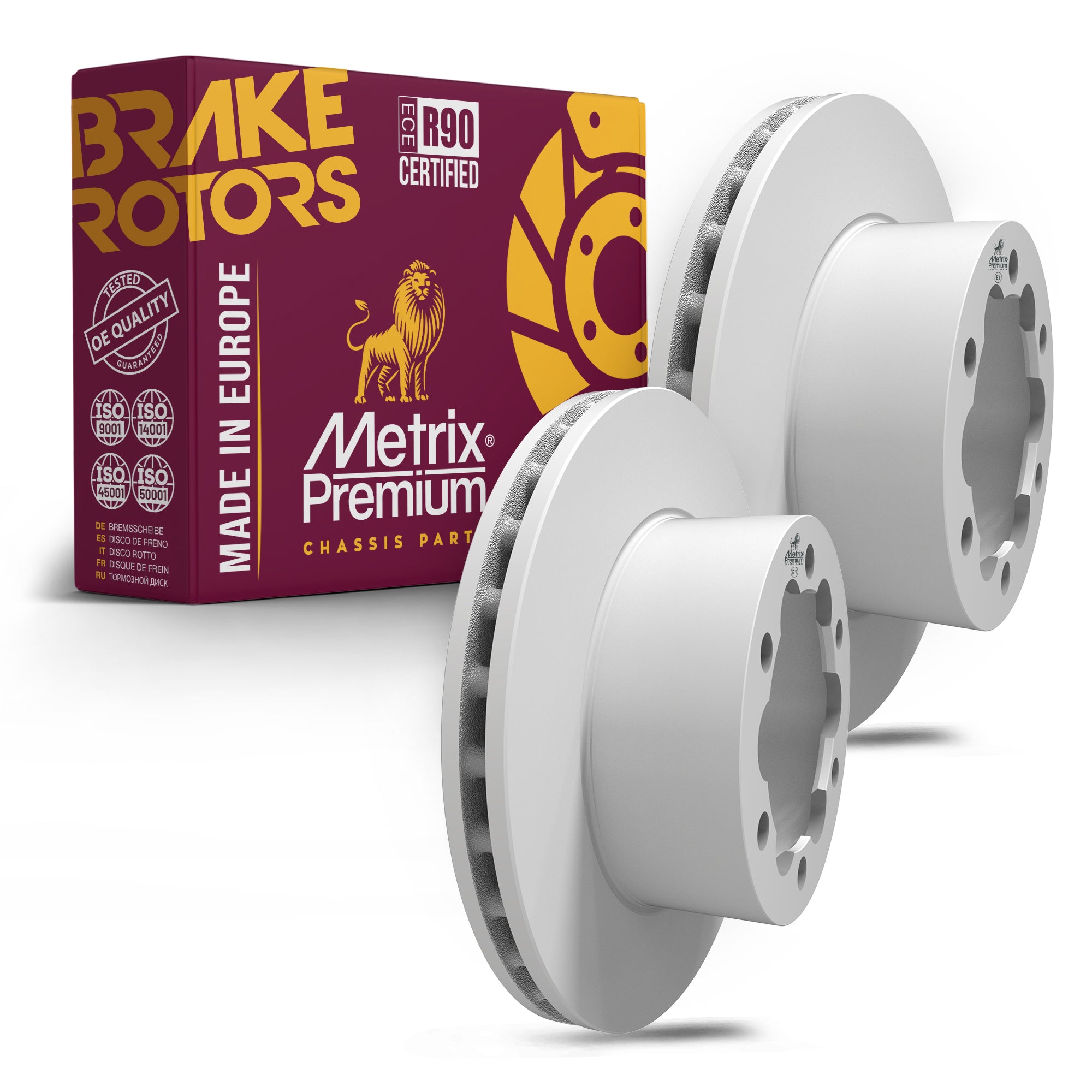 Metrix Premium Chassis Parts Rear Disc Brake Rotor Kit 92150MT OEM fit auto parts