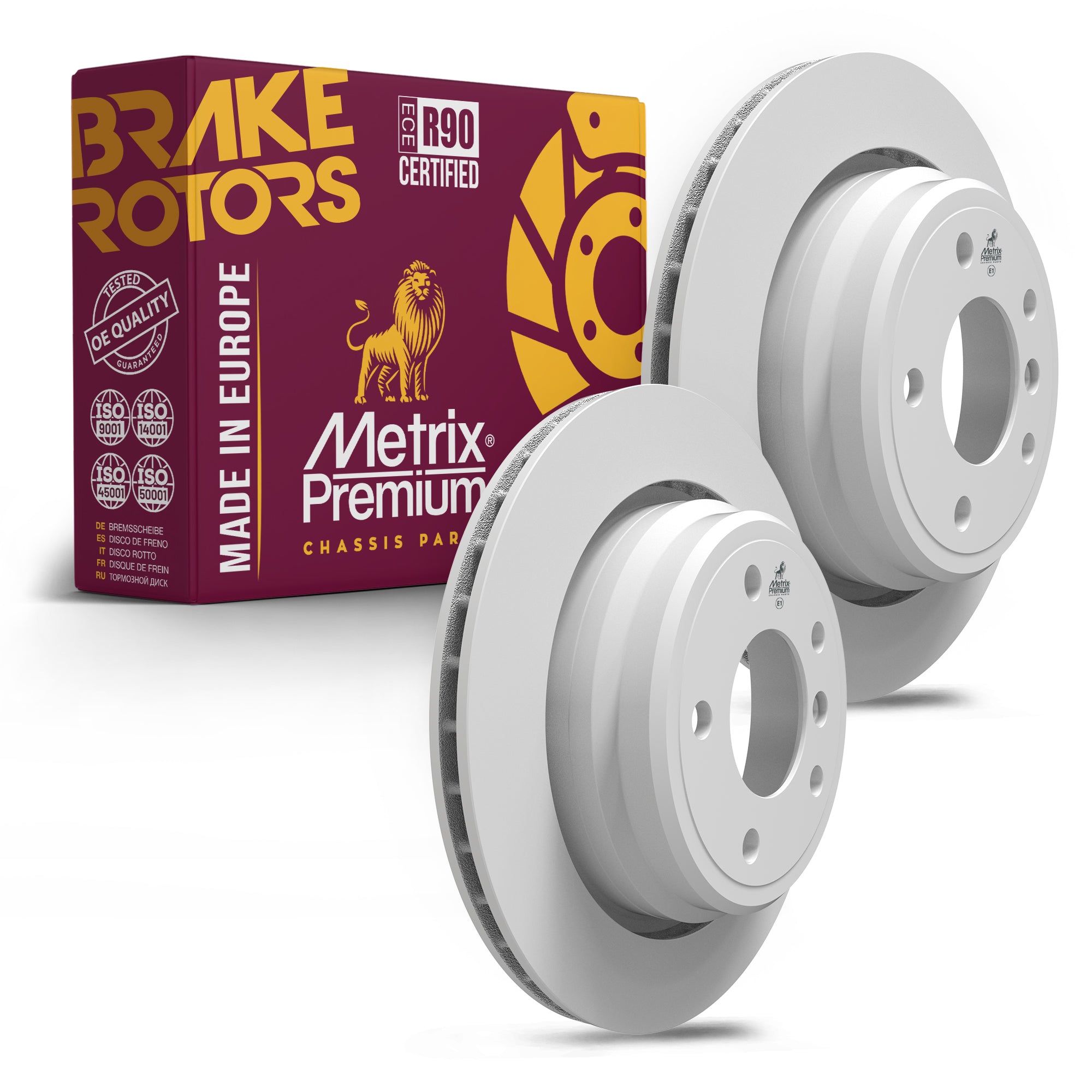 Metrix Premium Rear Disc Brake Rotor Kit 92209MT OEM fit auto parts