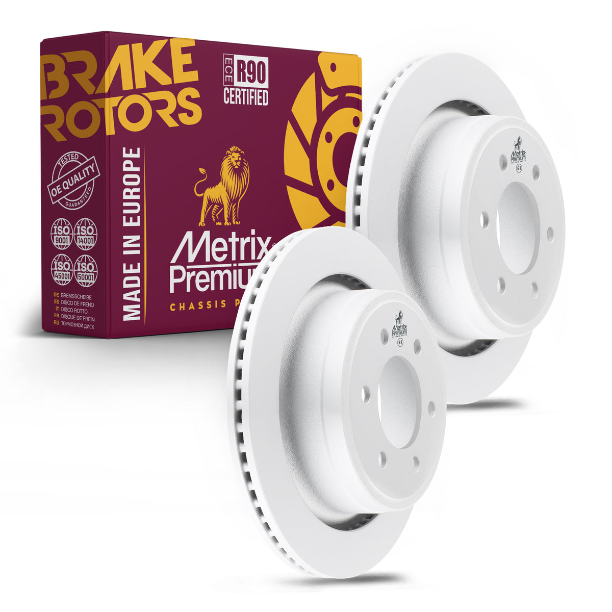 Metrix Premium Rear Disc Brake Rotor Kit 92291MT OEM fit auto parts