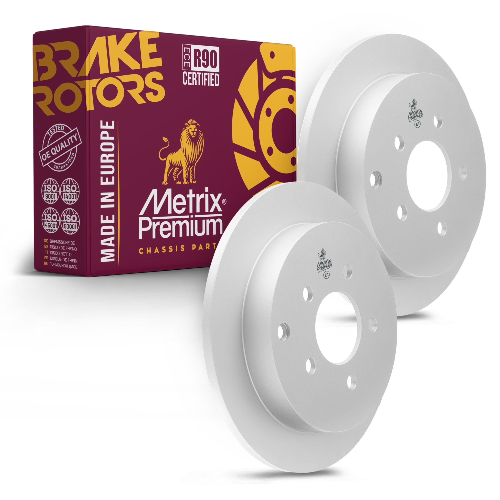 Metrix Premium Rear Disc Brake Rotor Kit 92318MT OEM fit auto parts