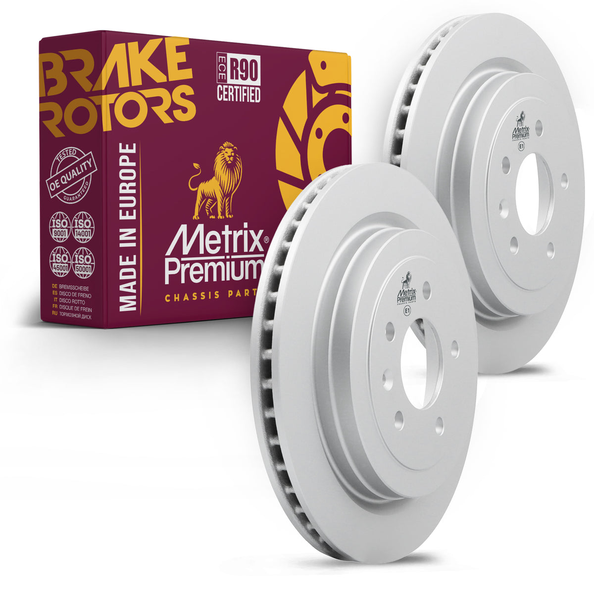 Metrix Premium Rear Disc Brake Rotor Kit 92346MT OEM fit auto parts