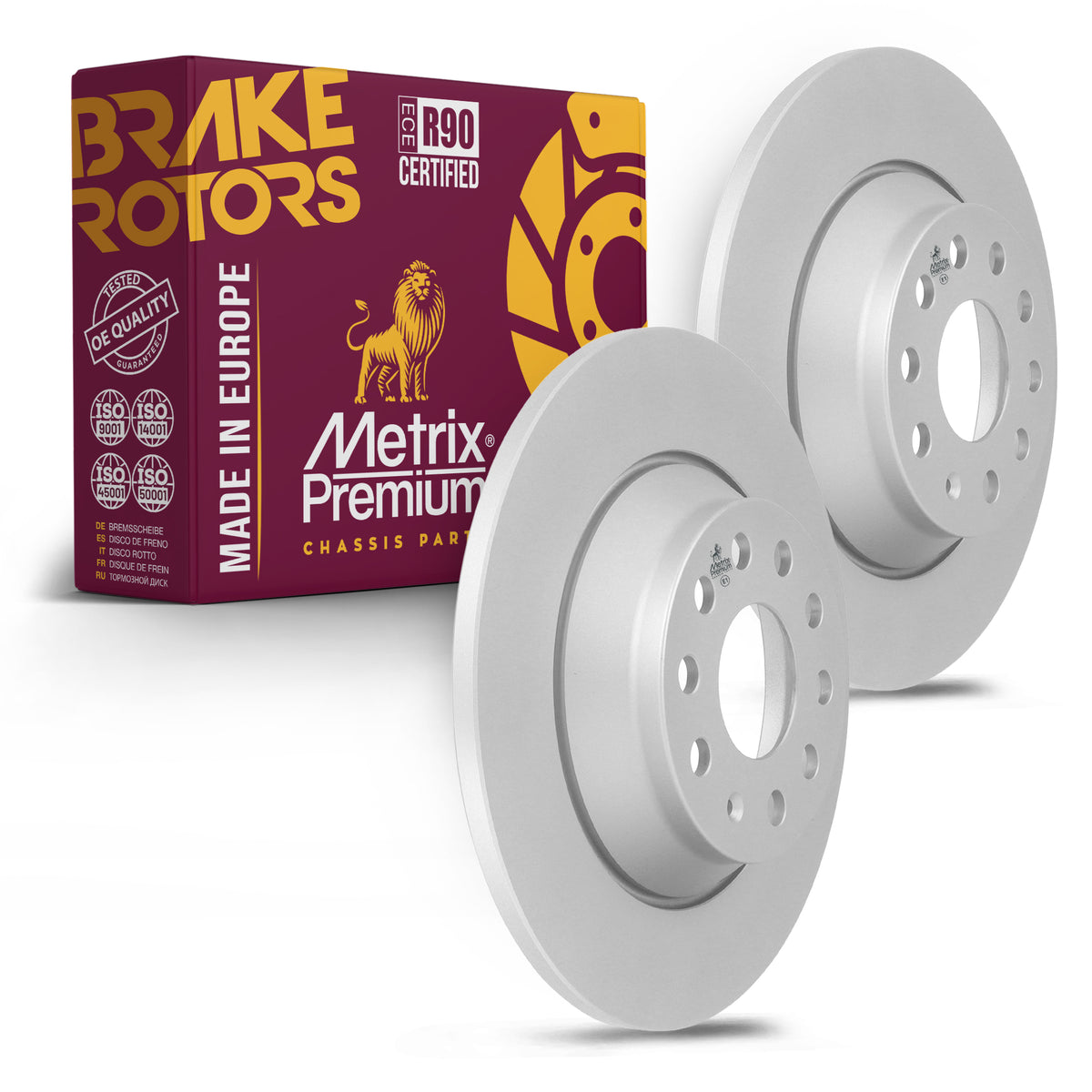Metrix Premium Rear Disc Brake Rotor Kit 92390MT OEM fit auto parts