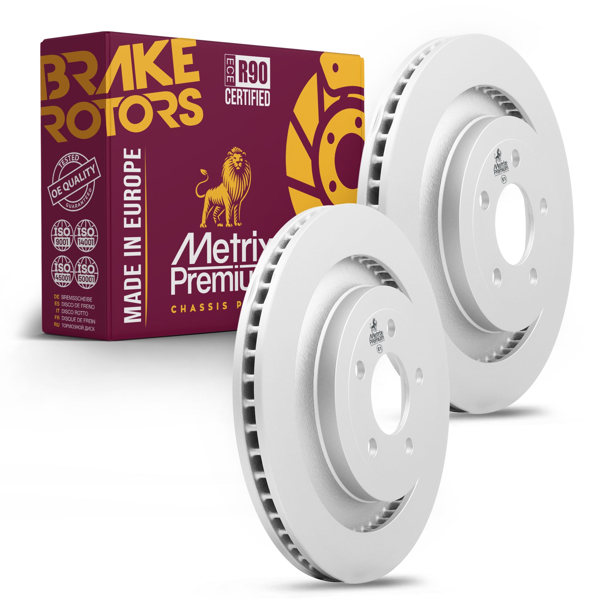 Metrix Premium Rear Disc Brake Rotor Kit 92398MT OEM fit auto parts