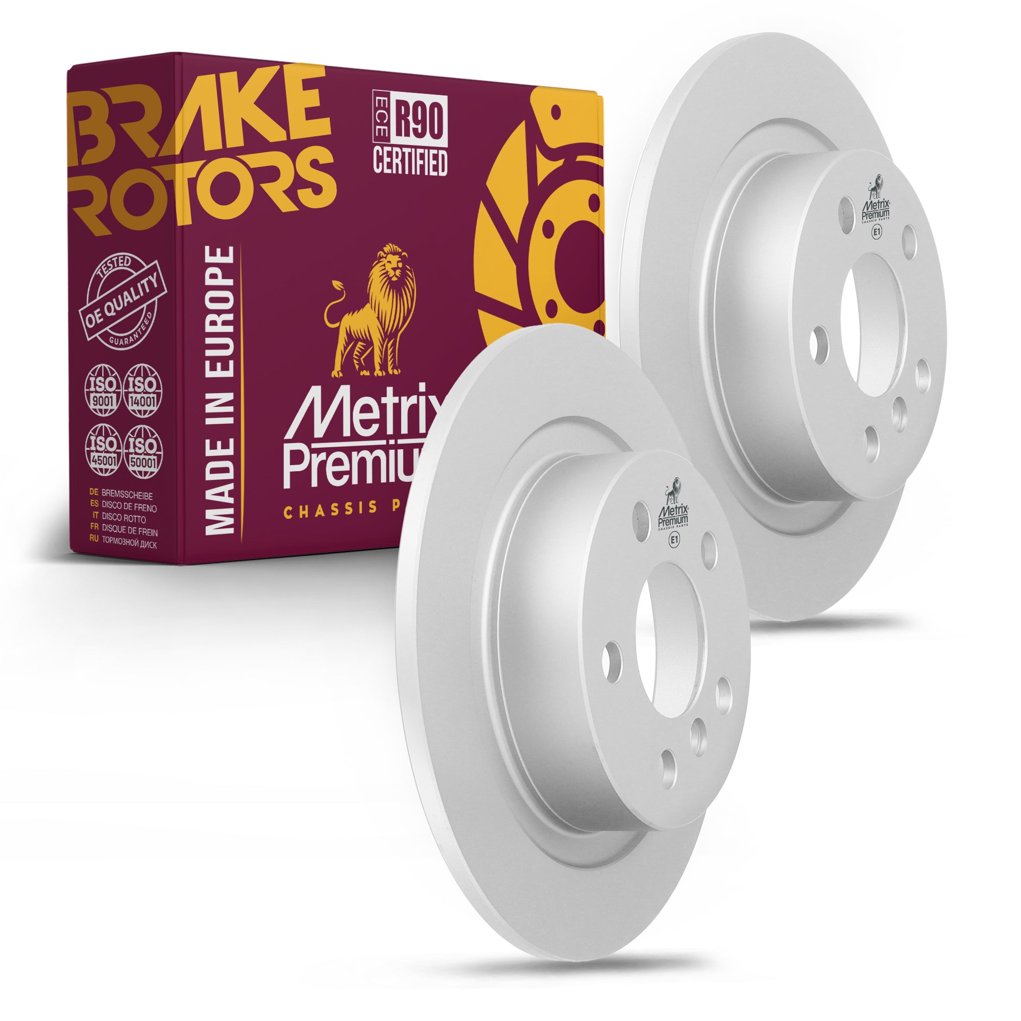 Metrix Premium Rear Disc Brake Rotor Kit 92407MT OEM fit auto parts
