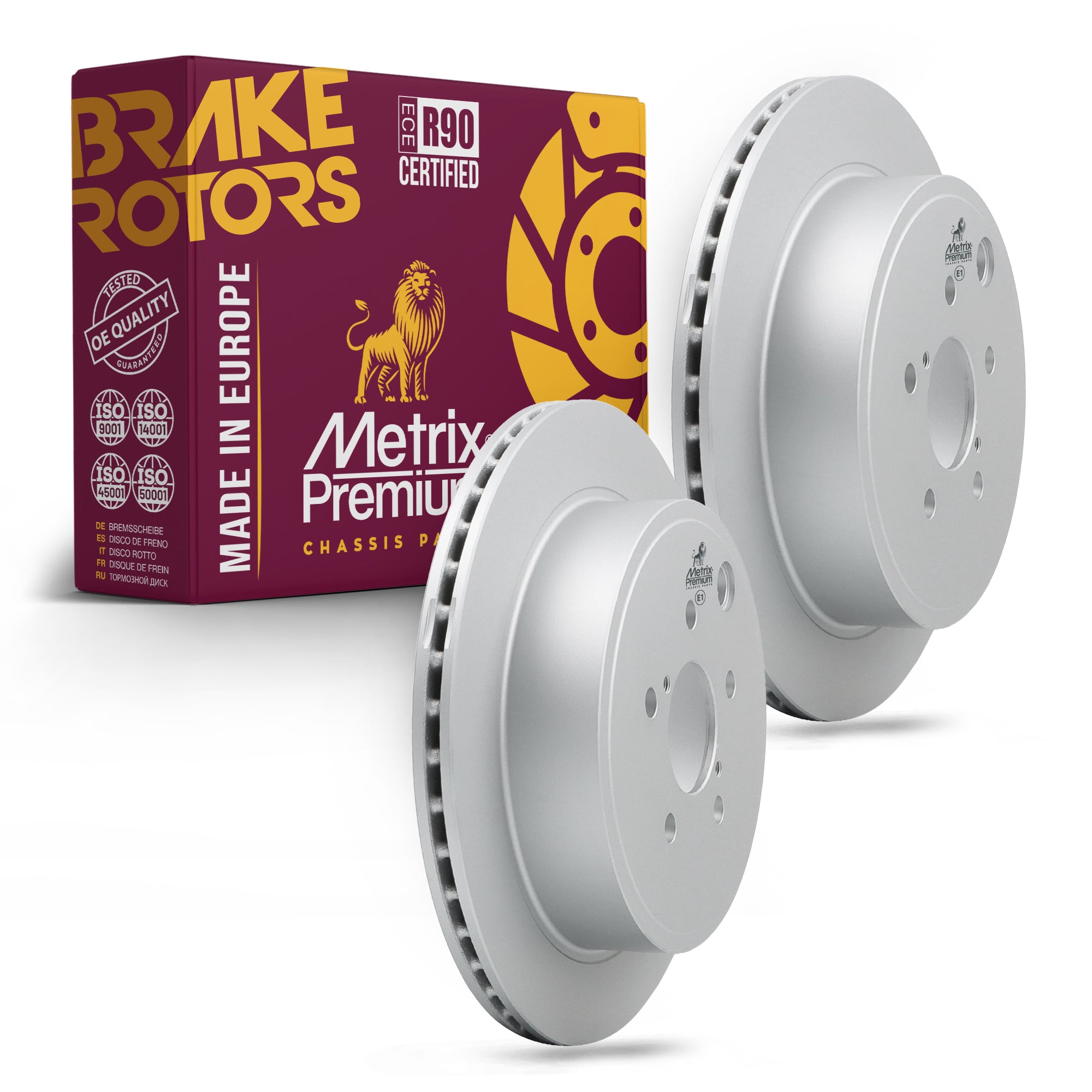 Metrix Premium Rear Disc Brake Rotor Kit 92454MT OEM fit auto parts