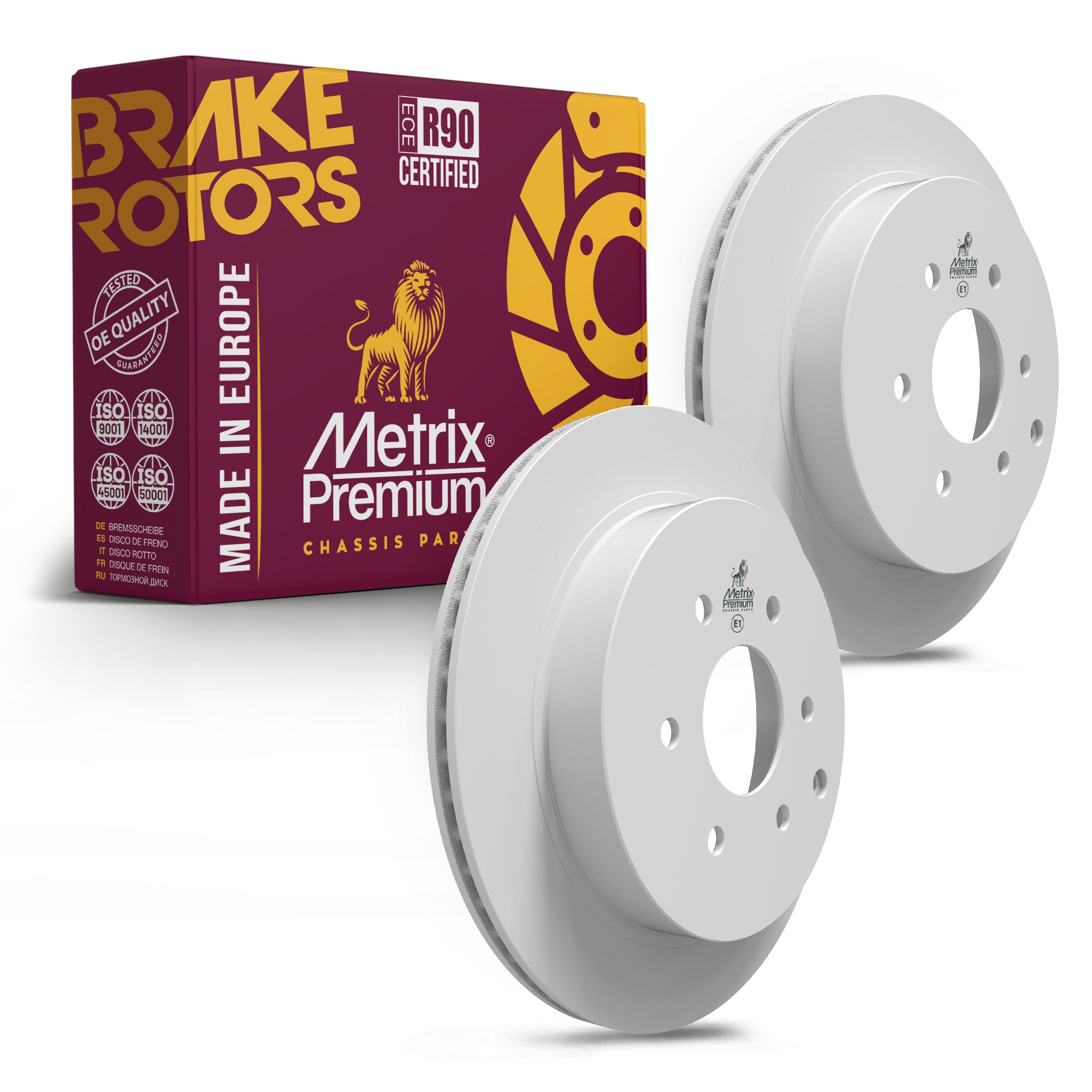 Metrix Premium Rear Disc Brake Rotor Kit 92463MT OEM fit auto parts