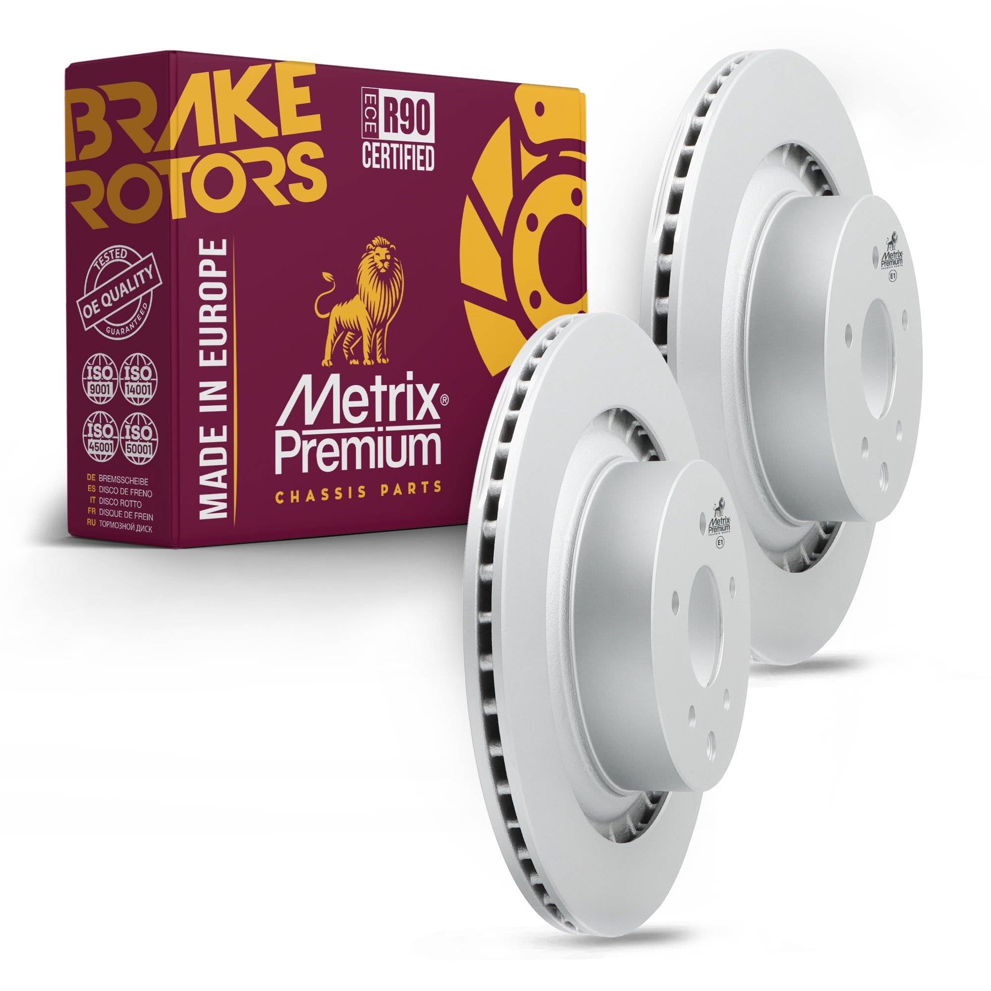 Metrix Premium Rear Disc Brake Rotor Kit 92466MT OEM fit auto parts