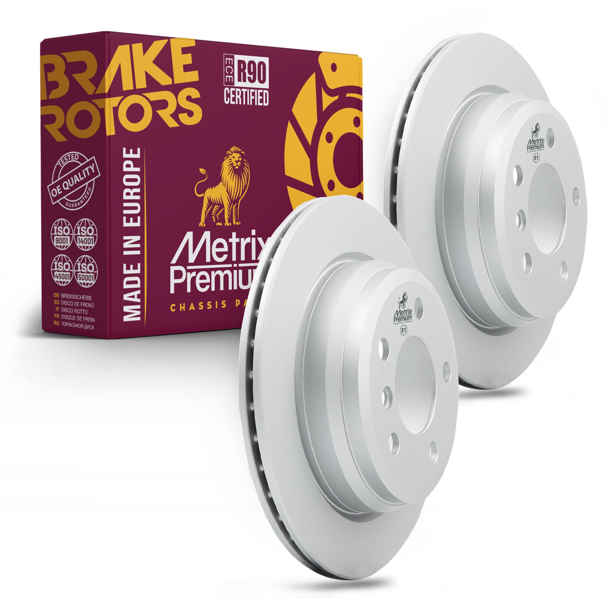 Metrix Premium Rear Disc Brake Rotor Kit 92468MT OEM fit auto parts