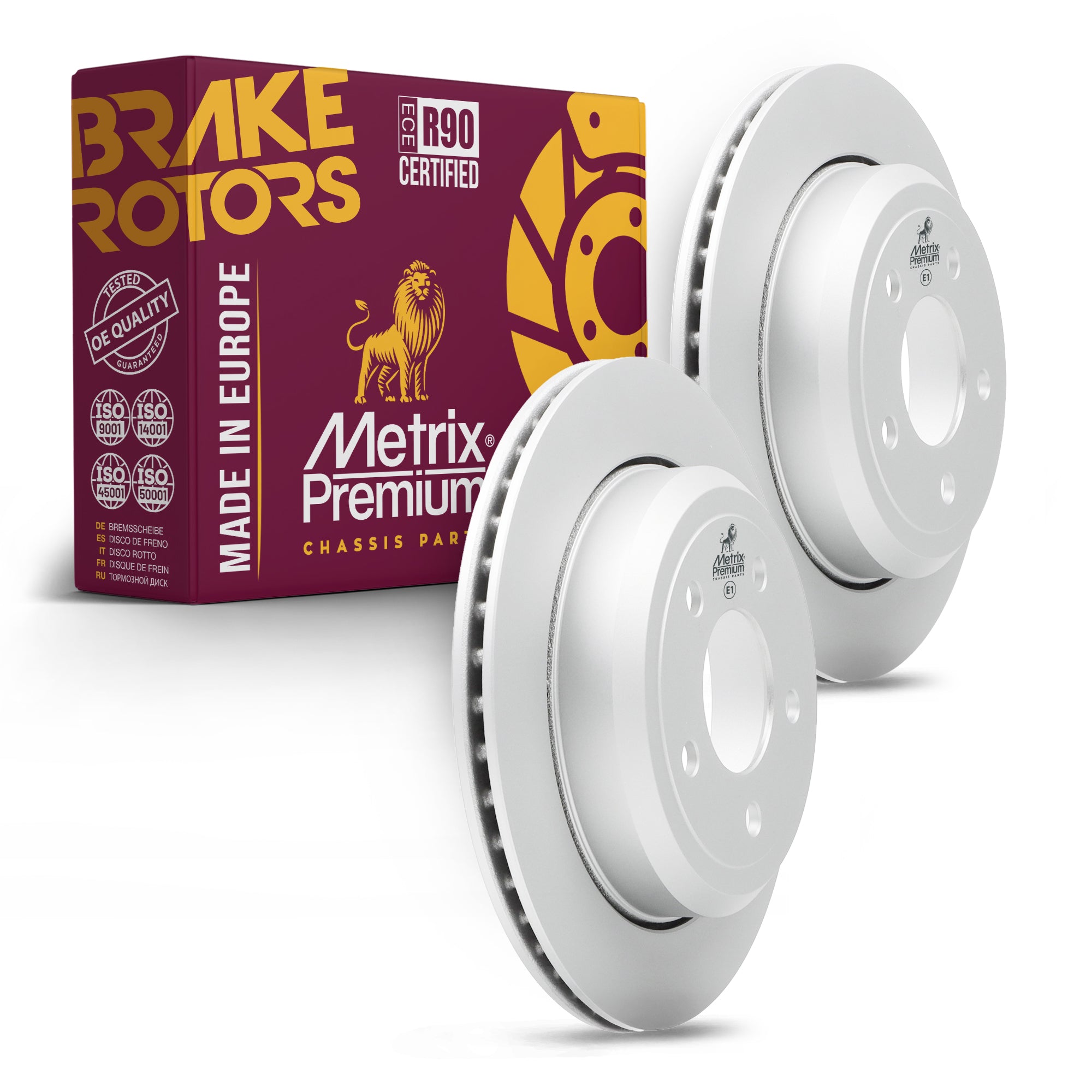Metrix Premium Rear Disc Brake Rotor Kit 92497MT OEM fit auto parts