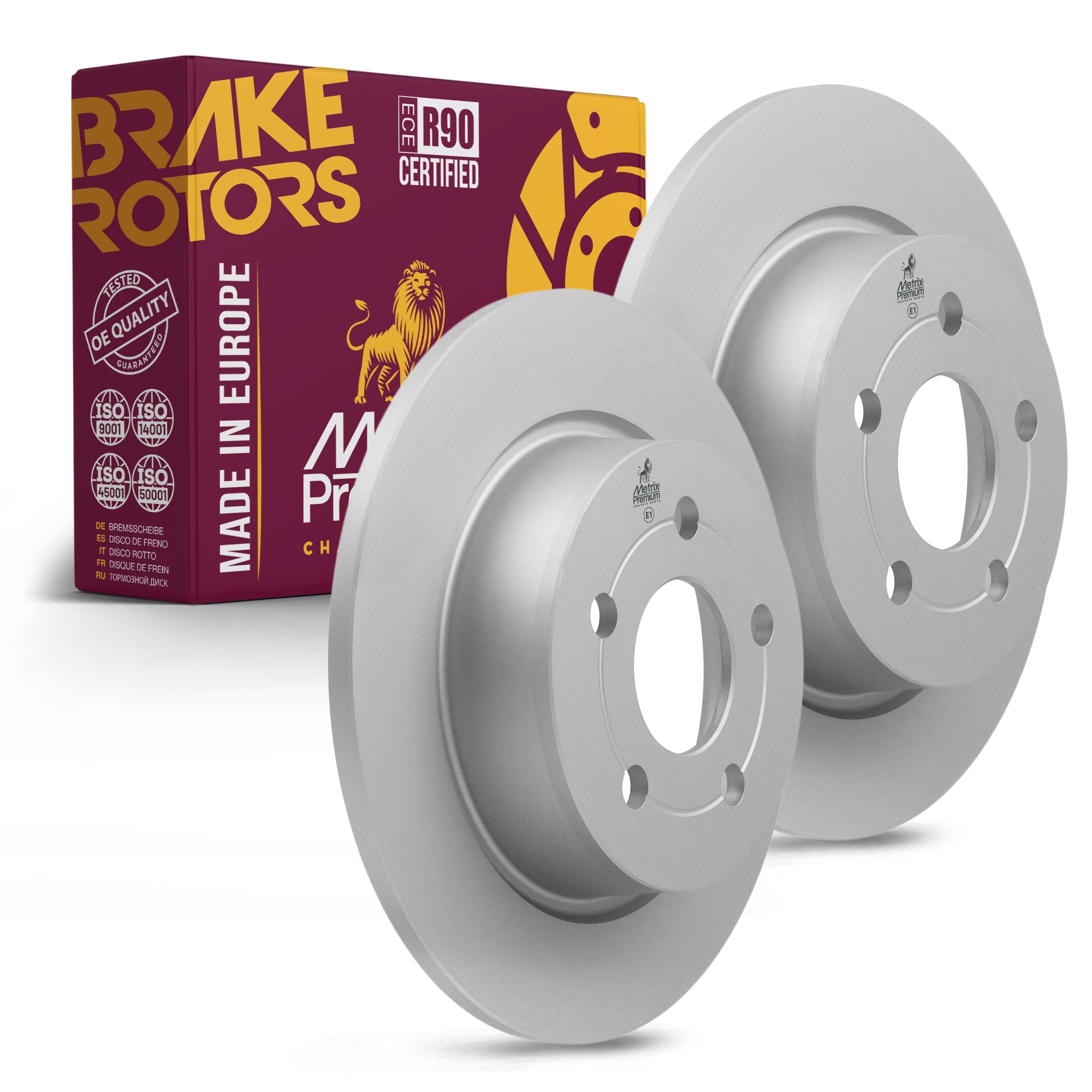 Metrix Premium Rear Disc Brake Rotor Kit 92566MT OEM fit auto parts