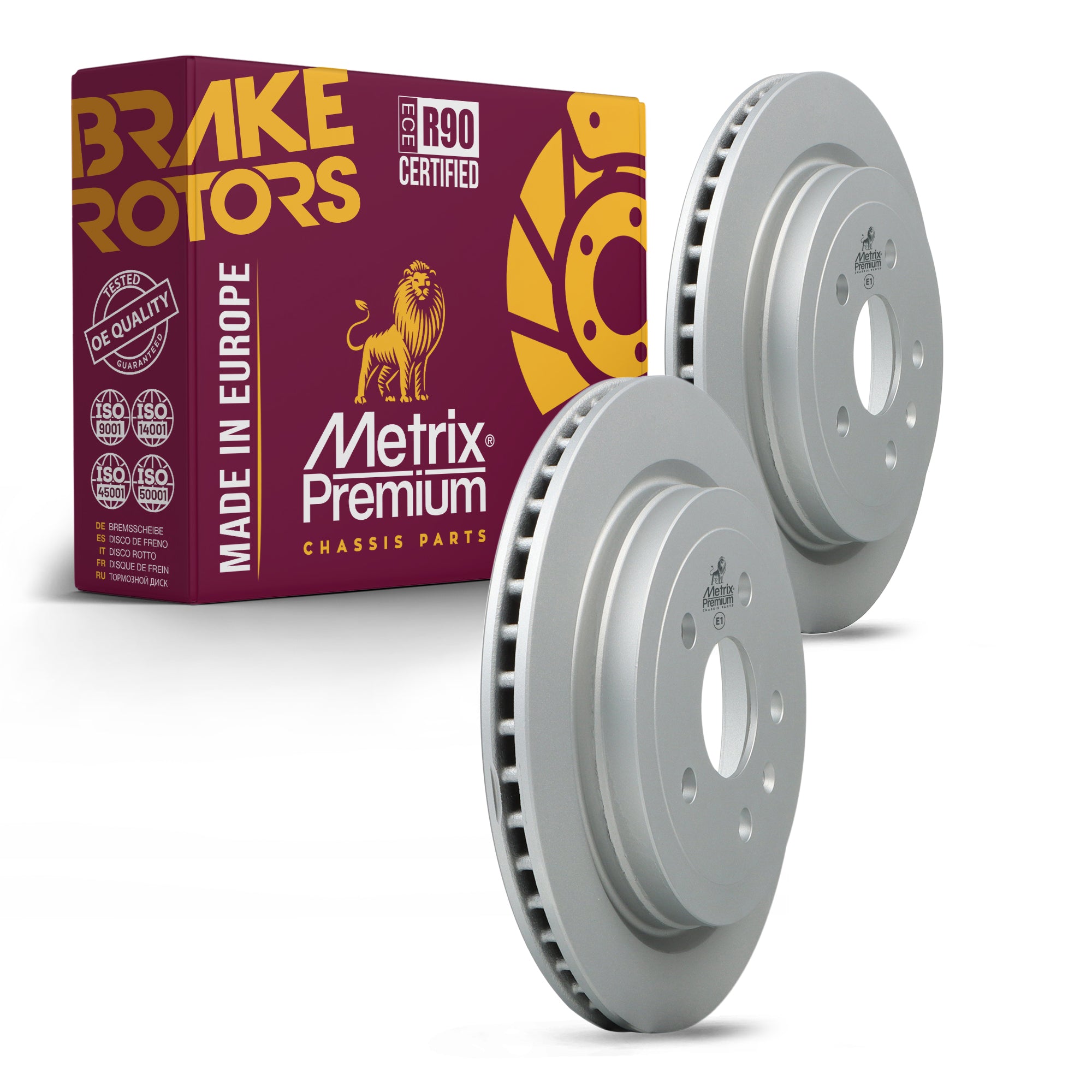 Metrix Premium Rear Disc Brake Rotor Kit 92579MT OEM fit auto parts