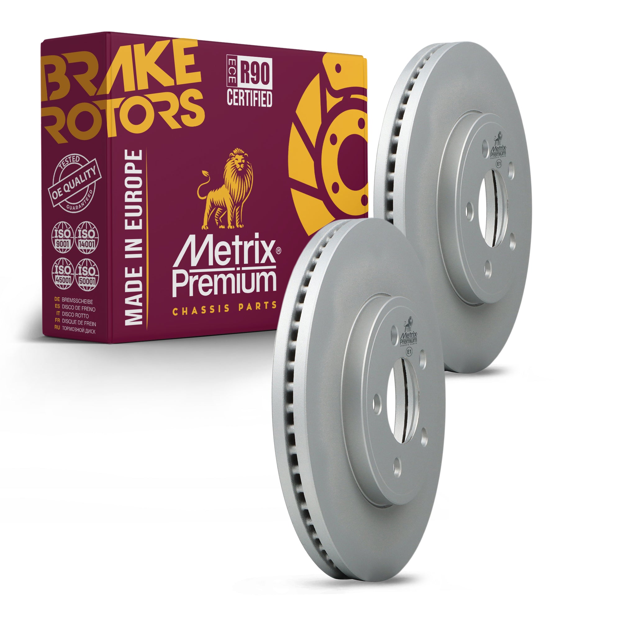 Metrix Premium Front Disc Brake Rotor Kit 92580MT OEM fit auto parts