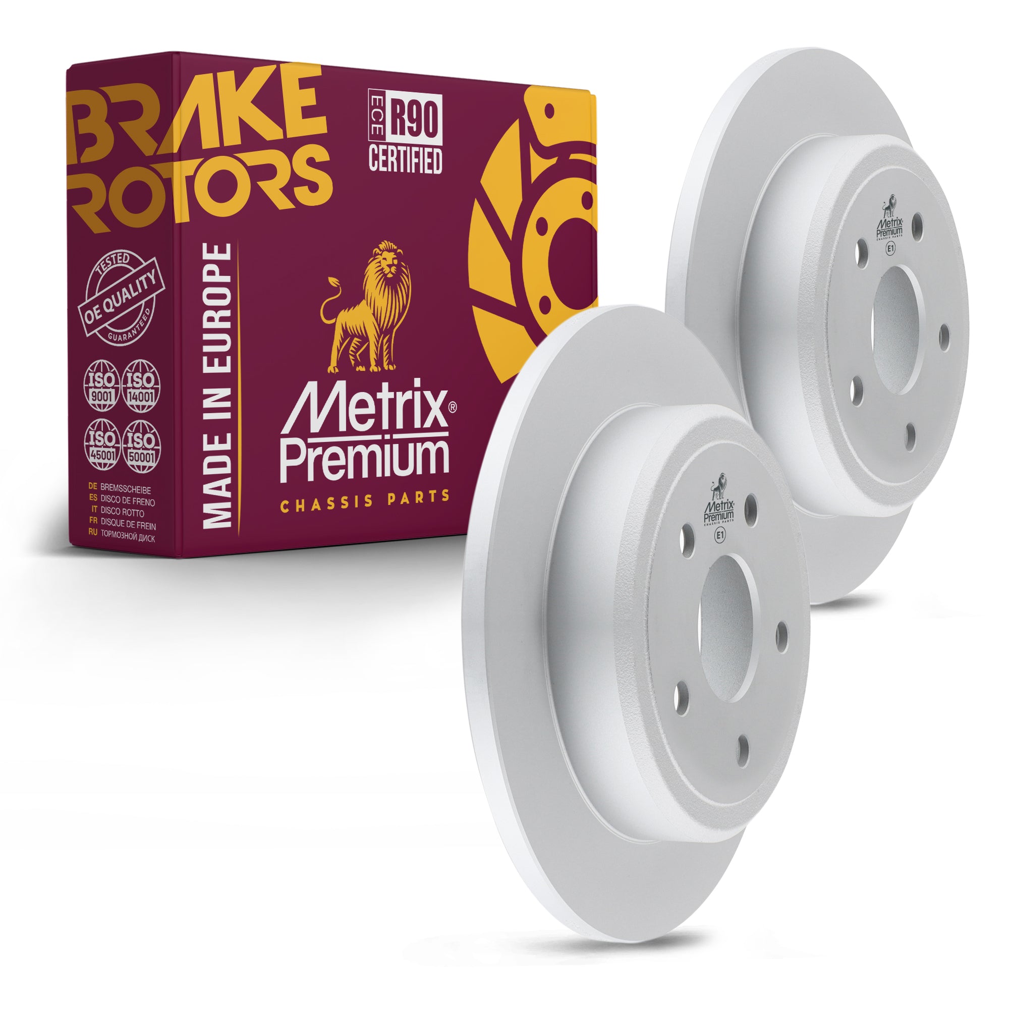 Metrix Premium Rear Disc Brake Rotor Kit 92582MT OEM fit auto parts