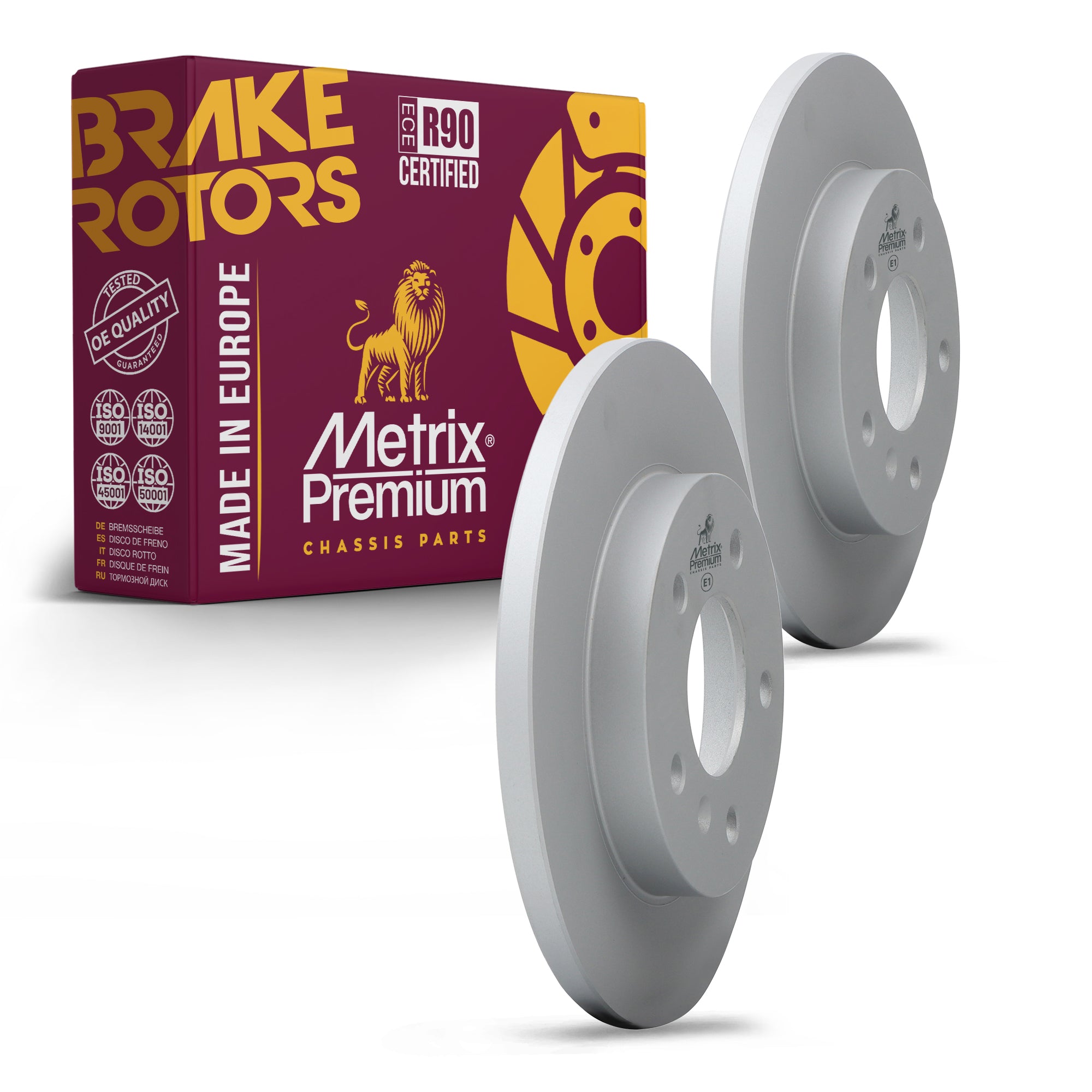 Metrix Premium Rear Disc Brake Rotor Kit 92598MT OEM fit auto parts