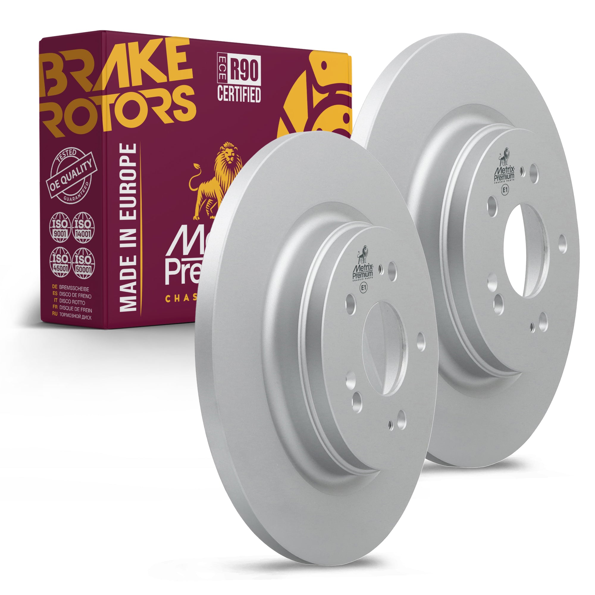 Metrix Premium Rear Disc Brake Rotor Kit 92643MT OEM fit auto parts