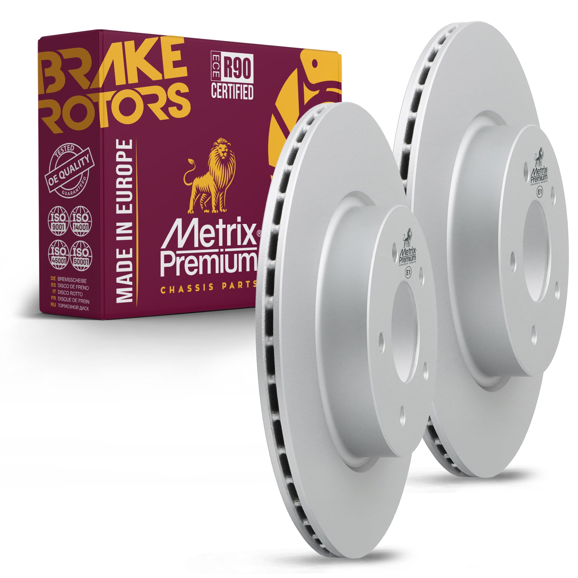 Metrix Premium Rear Disc Brake Rotor Kit 92649MT OEM fit auto parts
