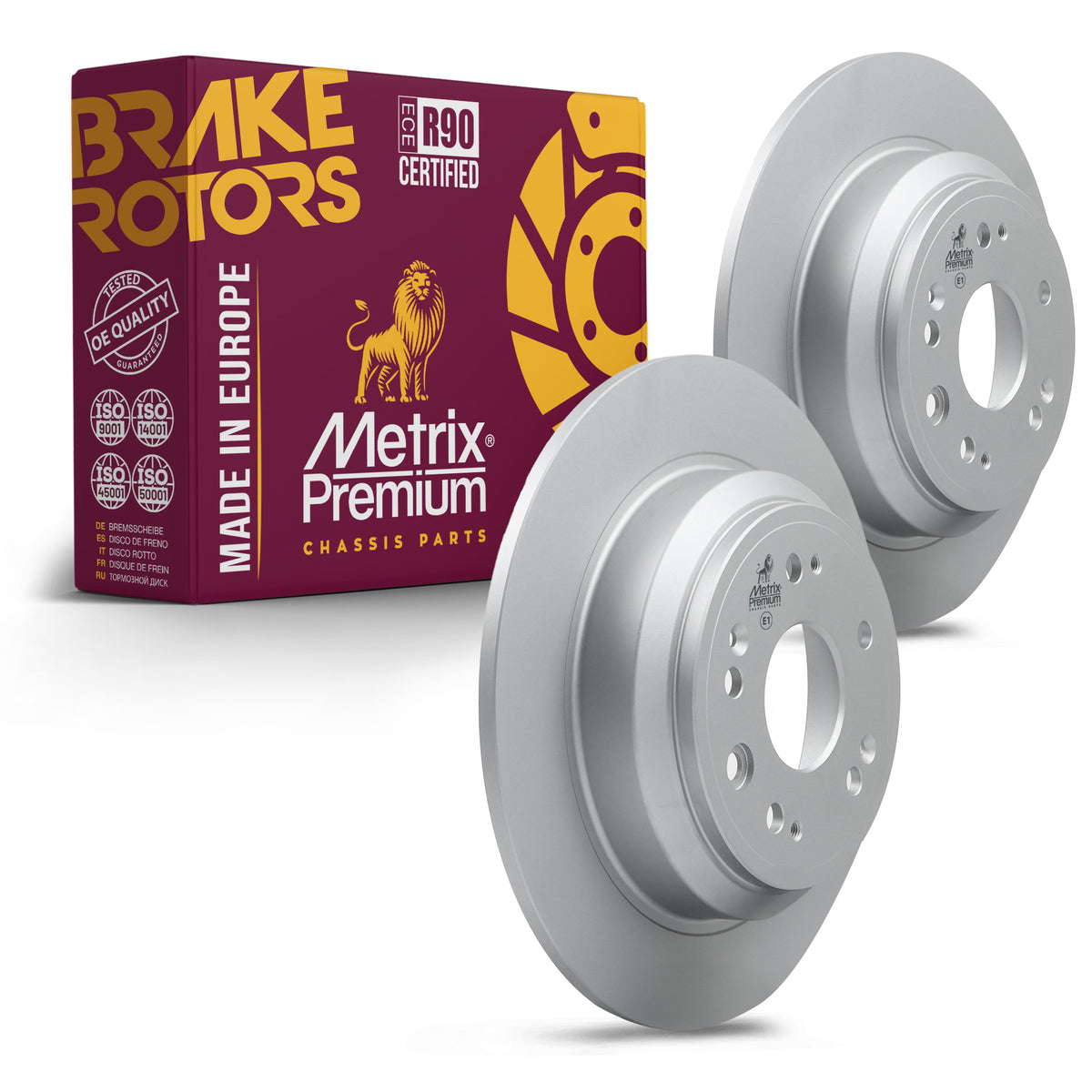 Metrix Premium Rear Disc Brake Rotor Kit 92661MT OEM fit auto parts