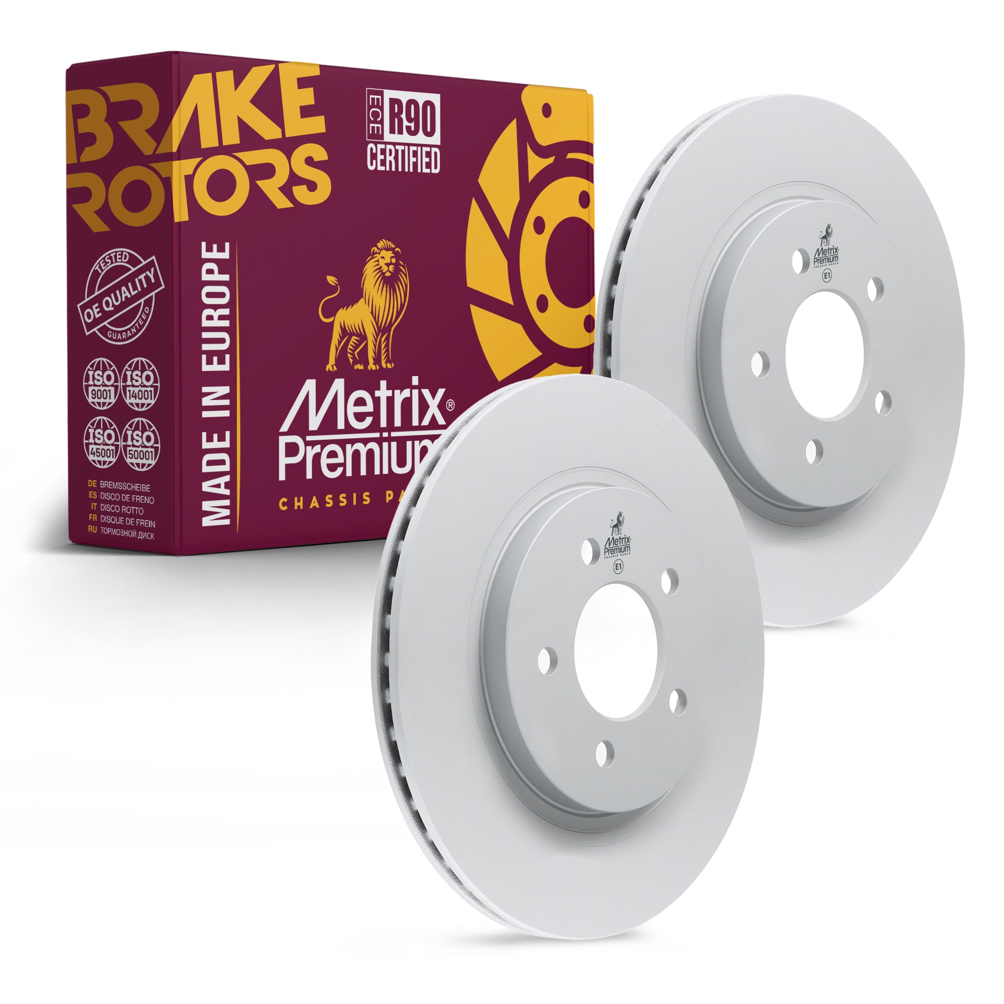 Metrix Premium Rear Disc Brake Rotor Kit 92696MT OEM fit auto parts