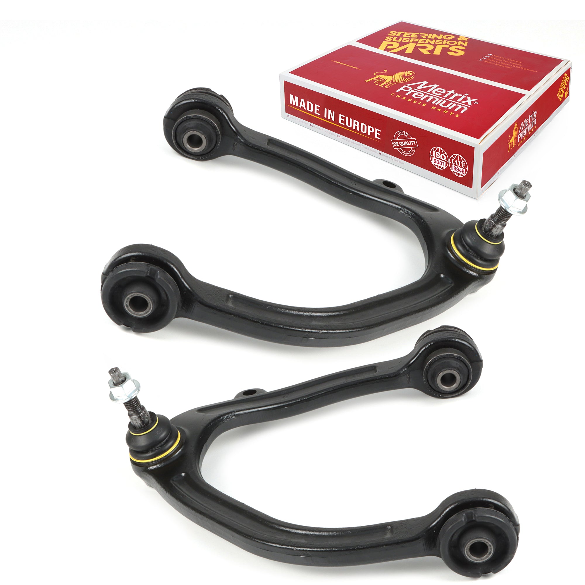 Metrix Premium Chassis Parts 2 PC Front Left & Right Upper Control Arm and Ball Joint Assembly Kit 95063MT OEM fit auto parts