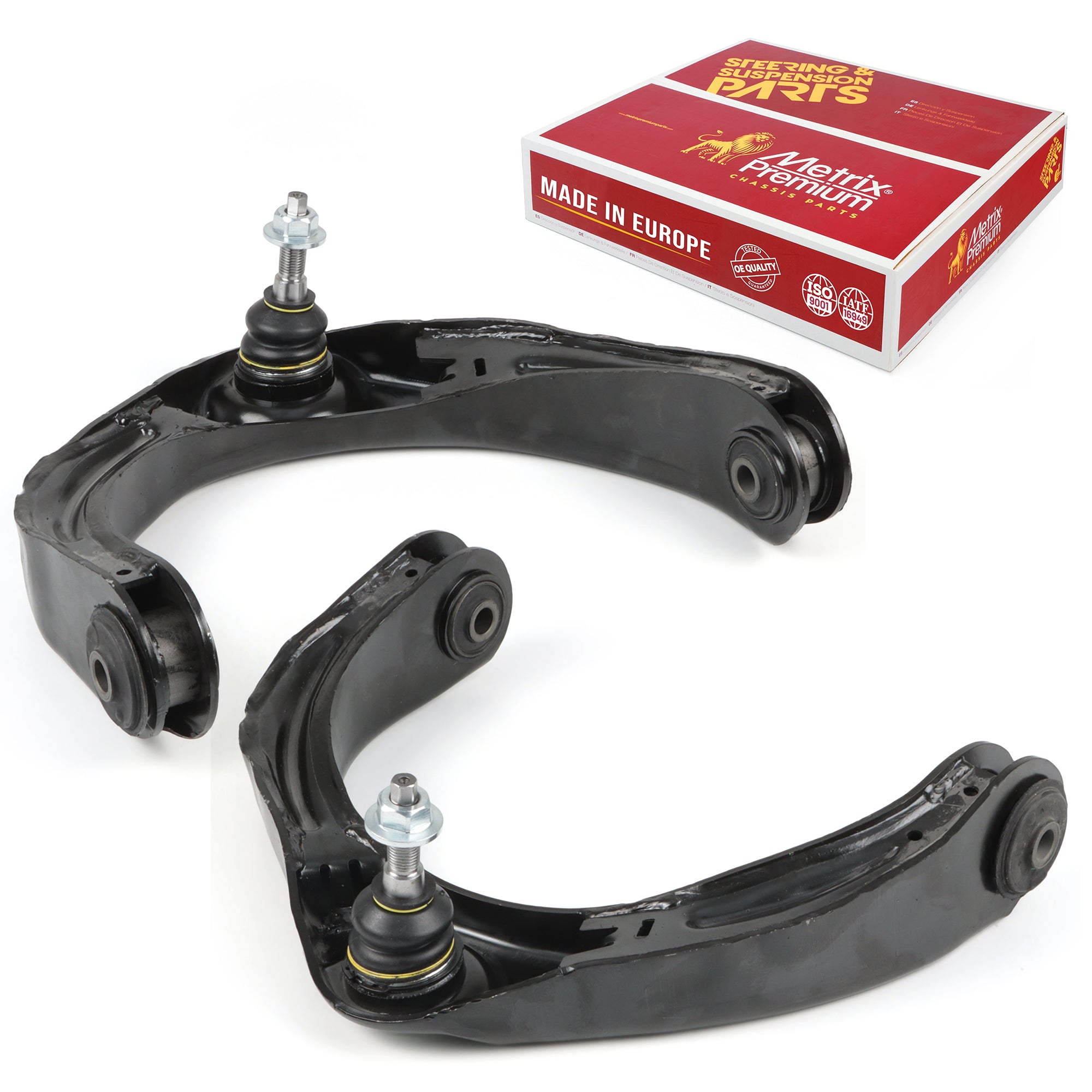 Metrix Premium Chassis Parts 2 PC Front Left & Right Upper Control Arm and Ball Joint Assembly Kit 95071MT OEM fit auto parts